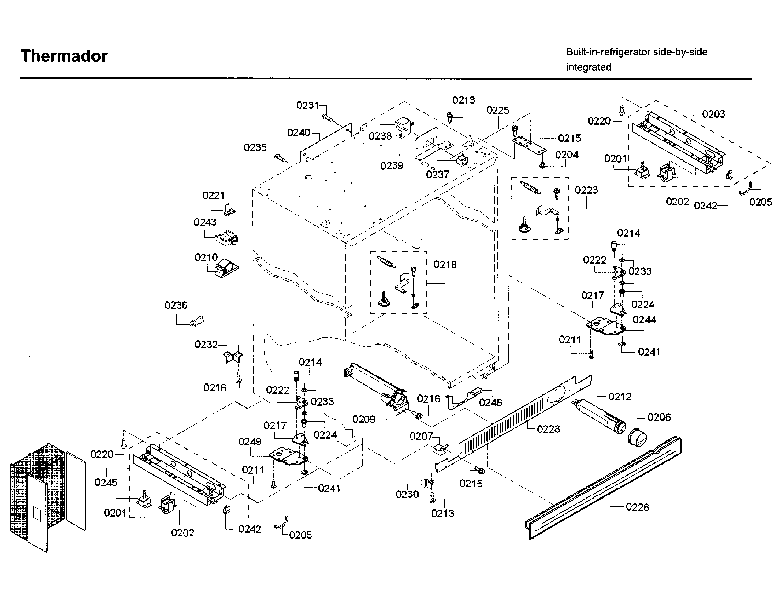 Thermador model T42BD820NS/10 sidebyside refrigerator genuine parts