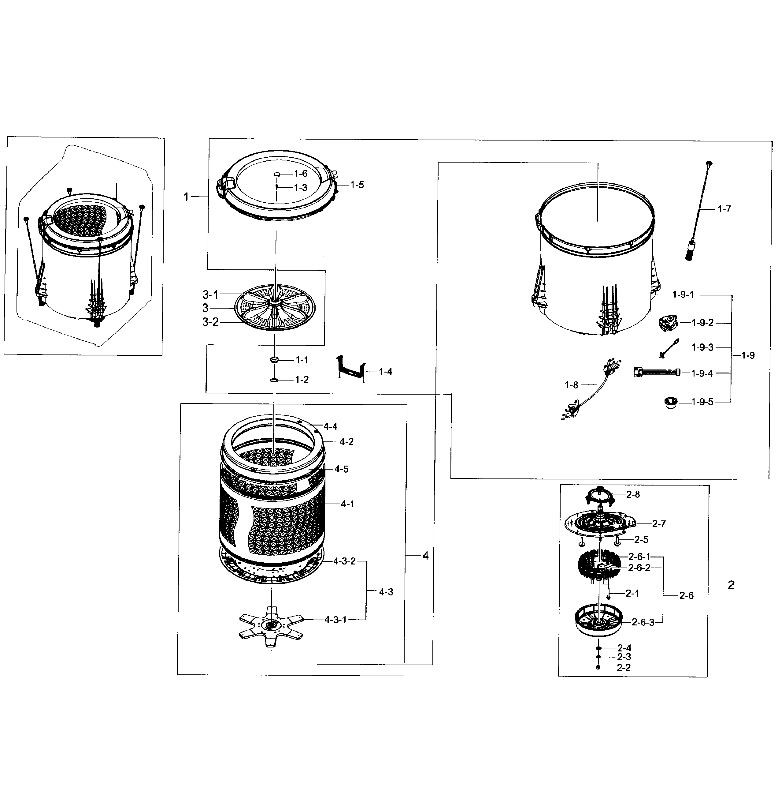 Samsung model WA50K8600AV/A2-00 residential washers genuine parts