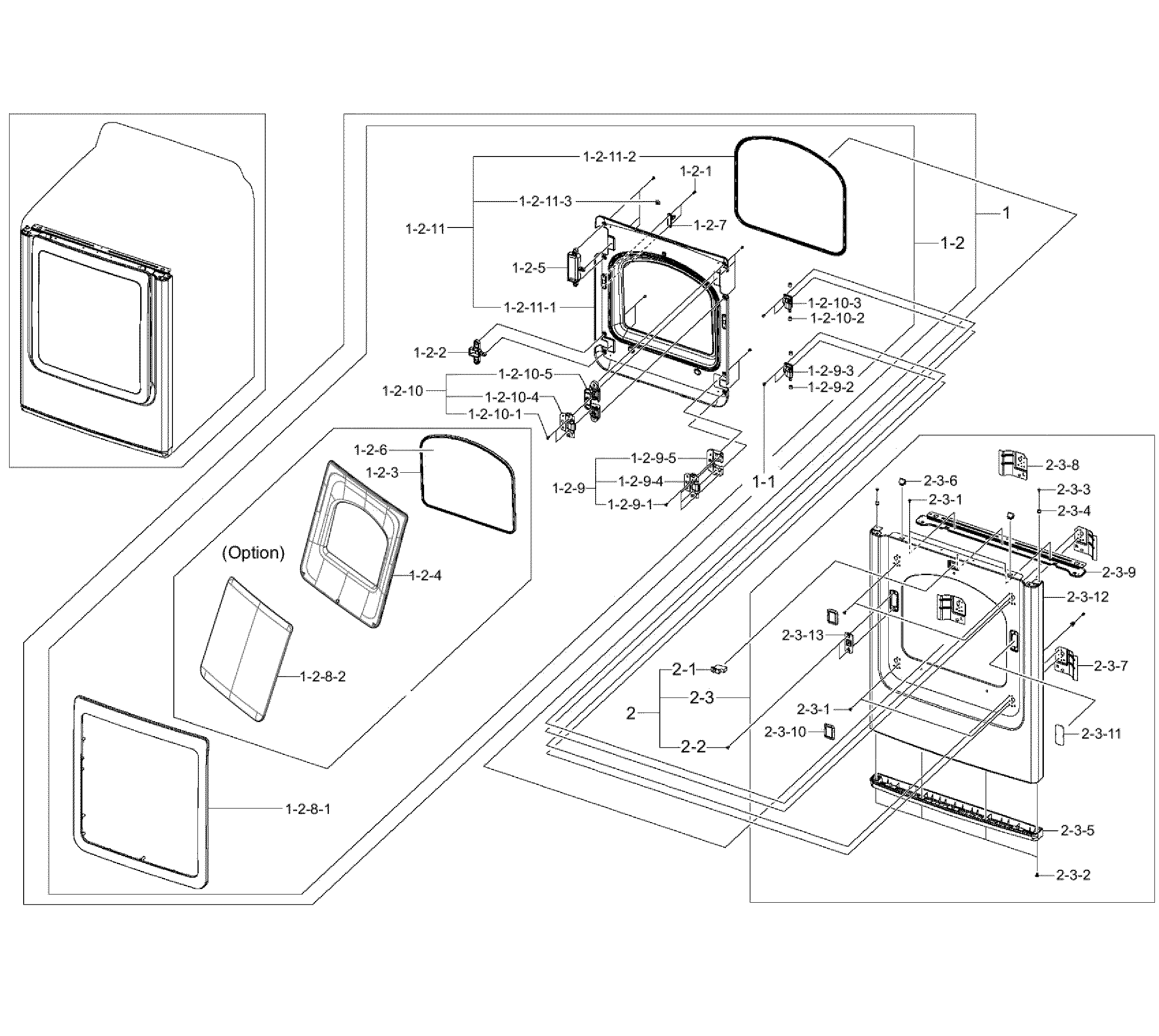 Samsung model DV50K8600EW/A3-01 residential dryer genuine parts