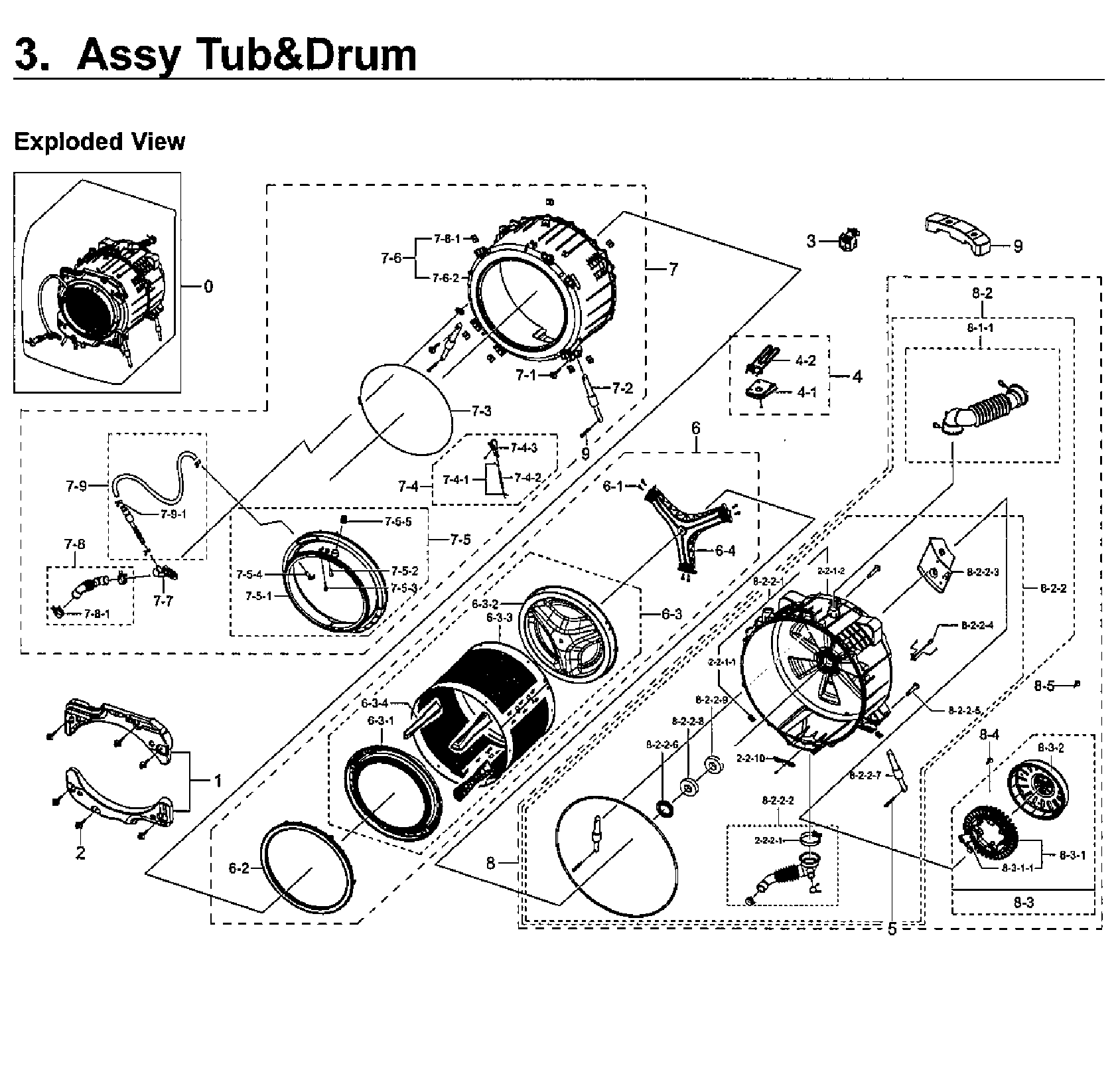 Samsung model WF50K7500AV/A2-11 residential washers genuine parts