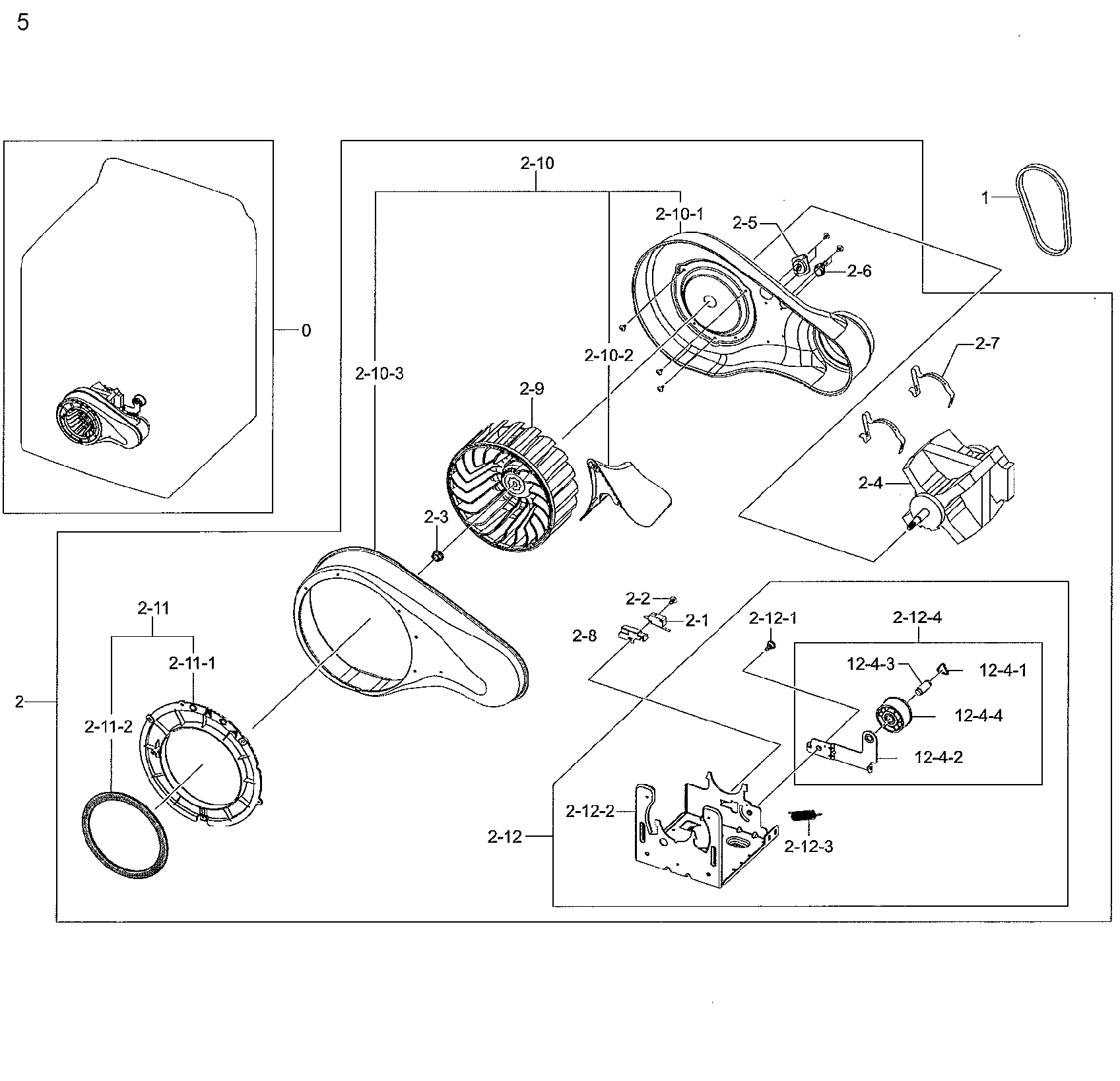 Samsung model DV48H7400EW/A2-02 residential dryer genuine parts