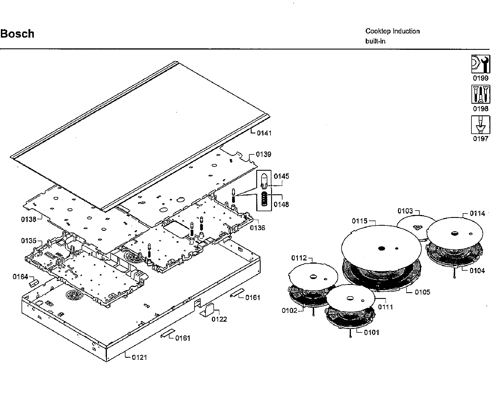 Bosch model NIT8668SUC/01 counter unit electric genuine parts