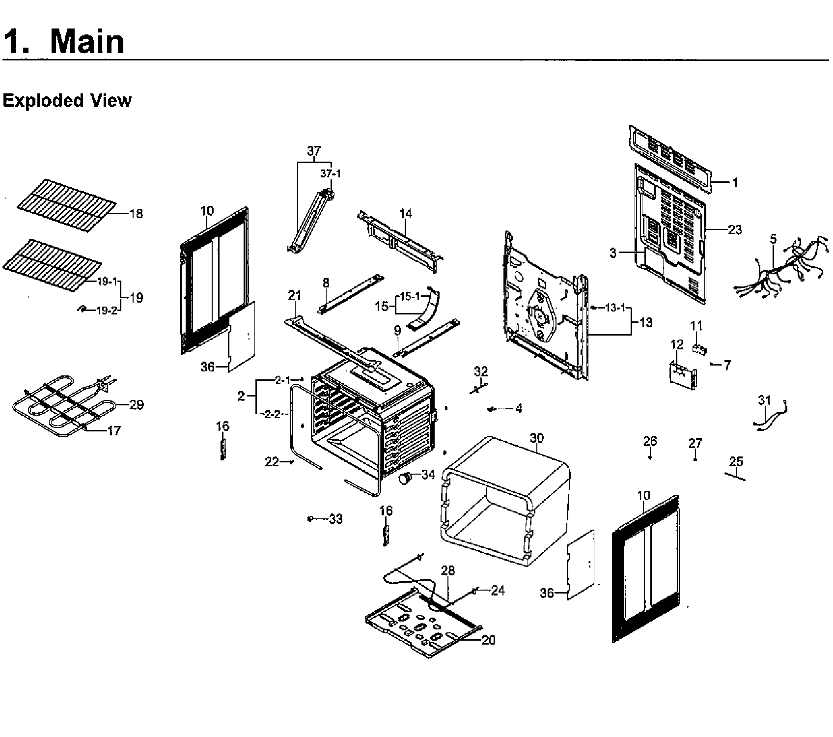 Samsung model NE59M4310SS/AA-00 free standing, electric genuine parts