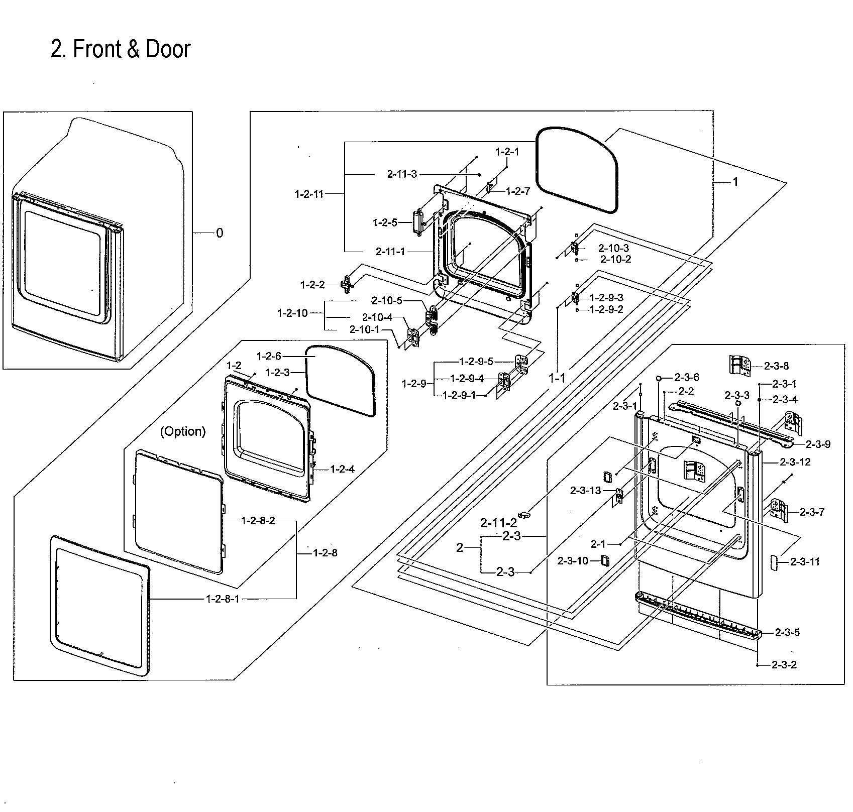 Samsung model DVG50M7450P/A3-00 residential dryer genuine parts