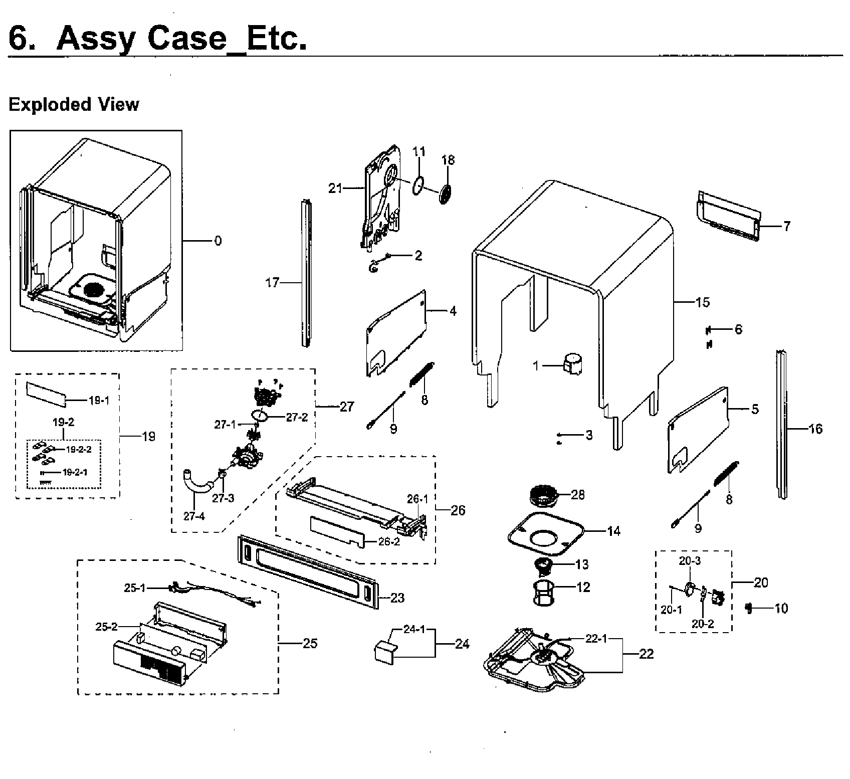 Samsung model DW80M9550UG/AA-00 dishwasher genuine parts
