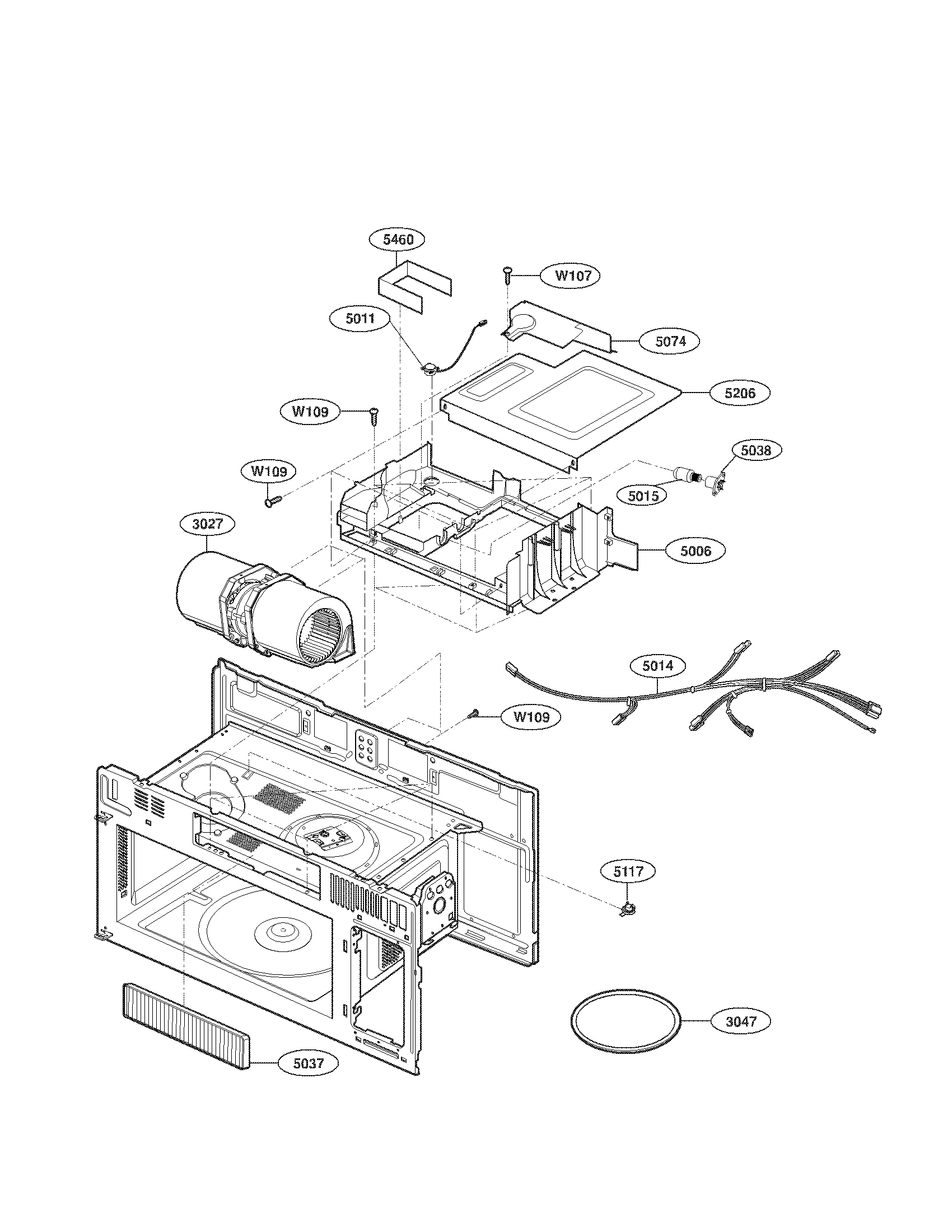 Lg model LMV1813SB/00 microwave/hood combo genuine parts