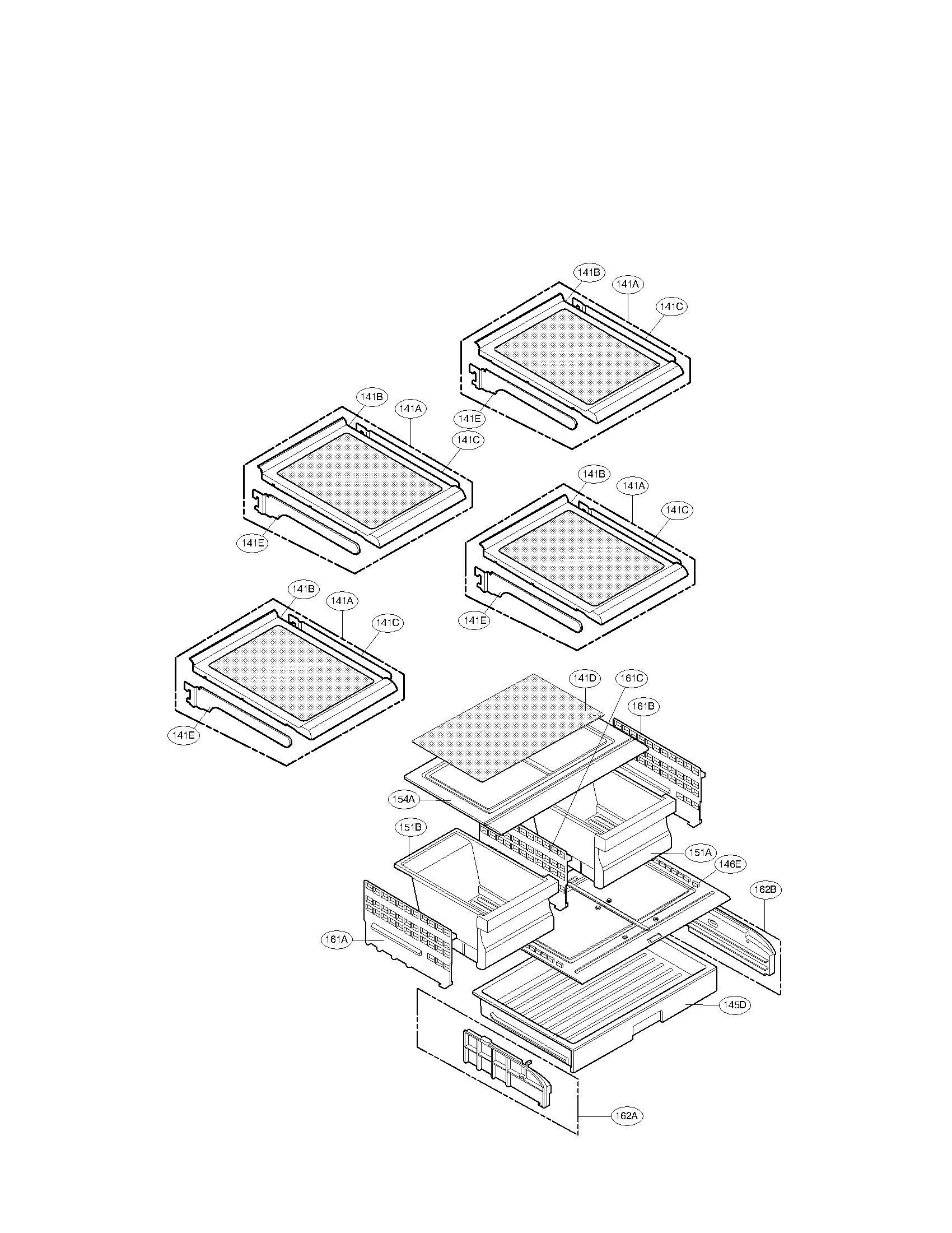 Lg model LFX25974ST/00 bottom-mount refrigerator genuine parts