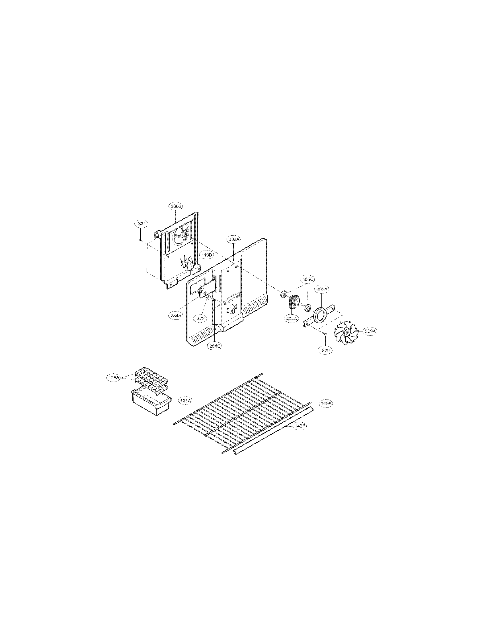 Lg model LRTN22312TT top-mount refrigerator genuine parts
