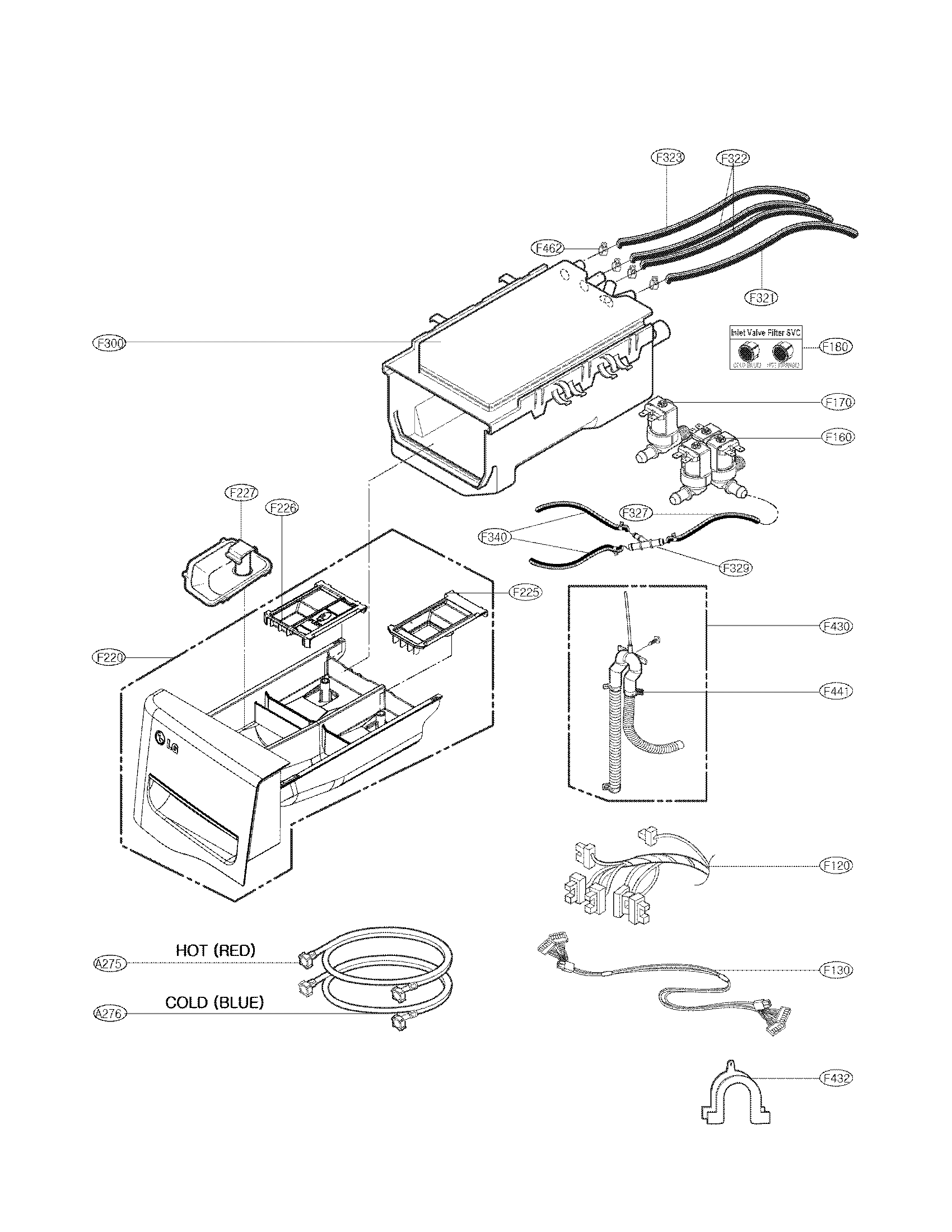 Lg model WM8000HVA residential washers genuine parts wiring schematic lg washers 