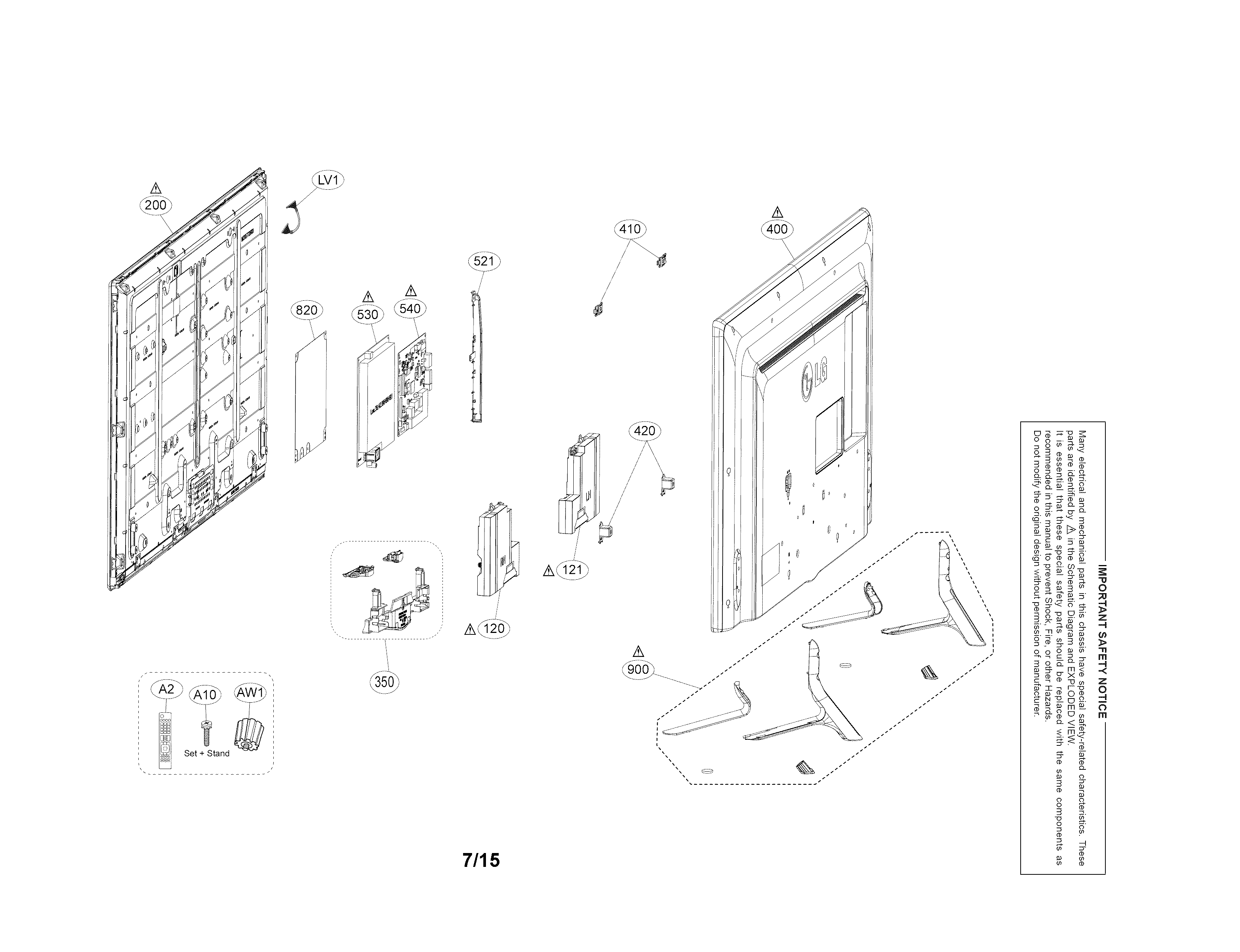 Lg model 42LF5600 lcd television genuine parts