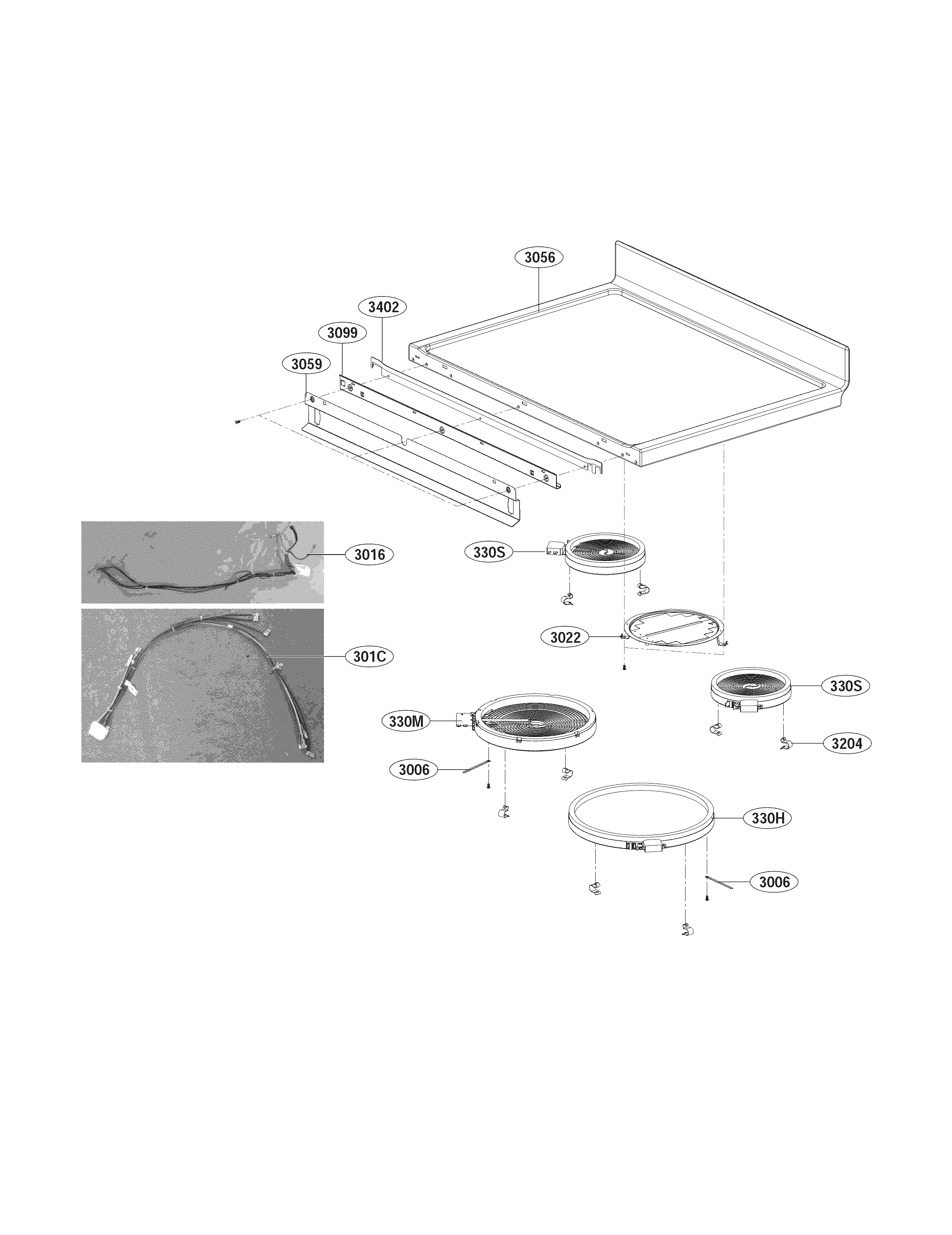 Lg model LDE4413ST/00 free standing, electric genuine parts