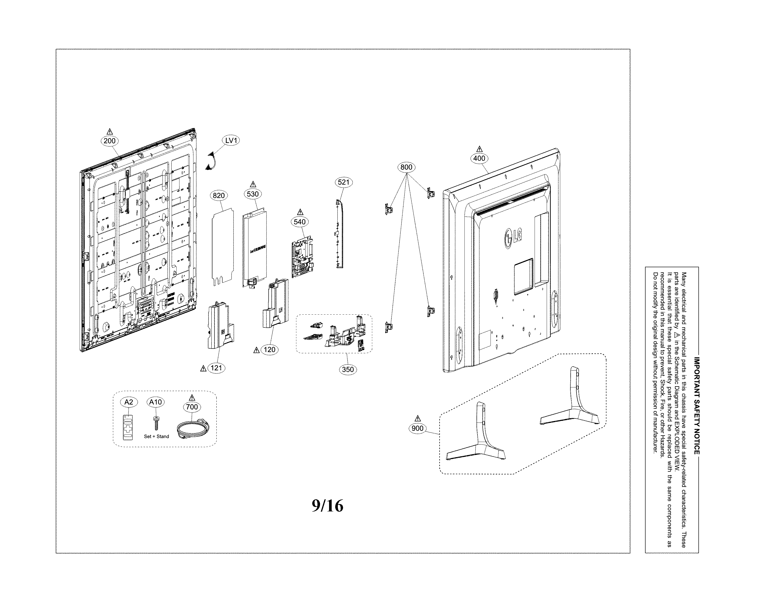 Lg model 55LH5750 lcd television genuine parts