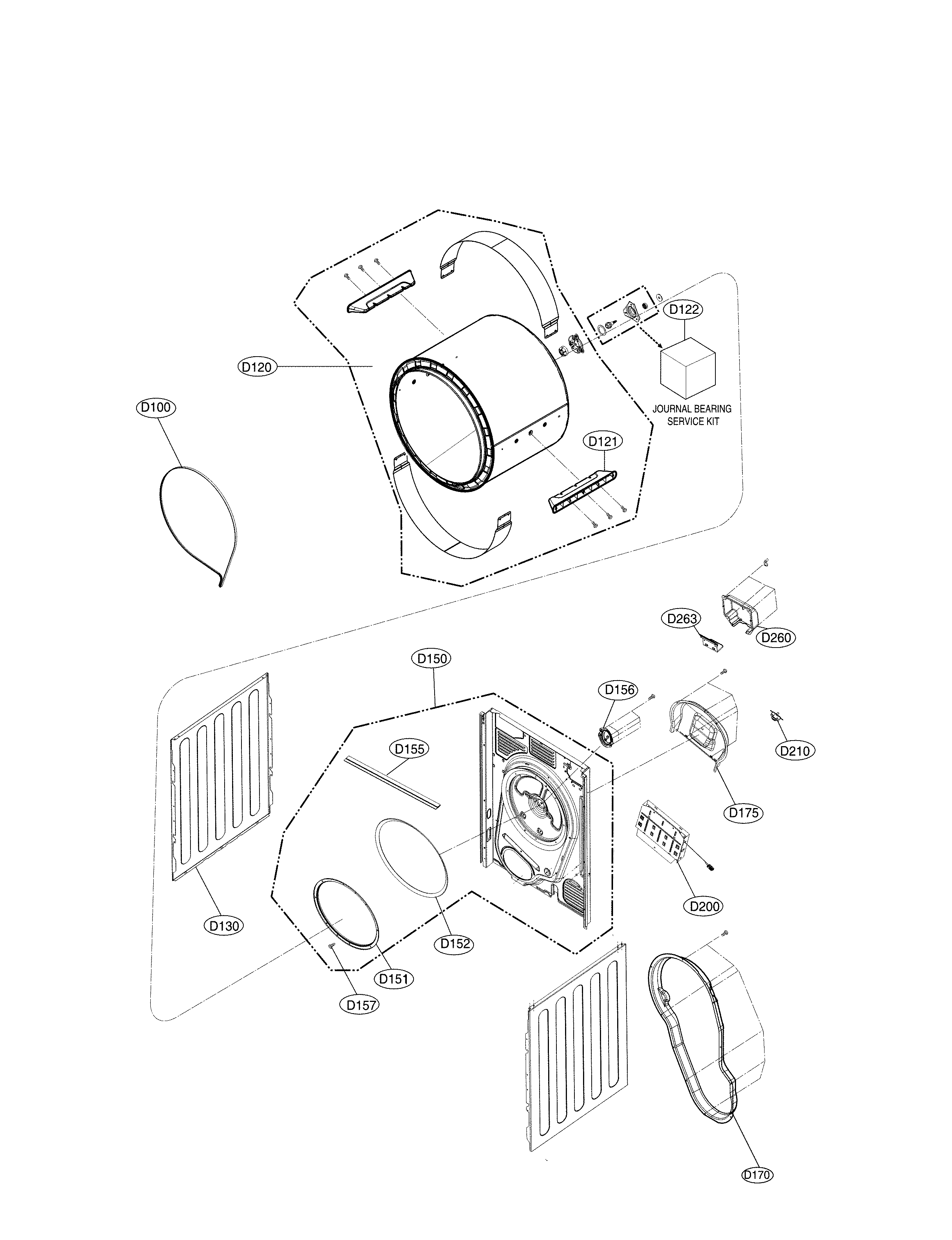 Lg model DLEC888W residential dryer genuine parts