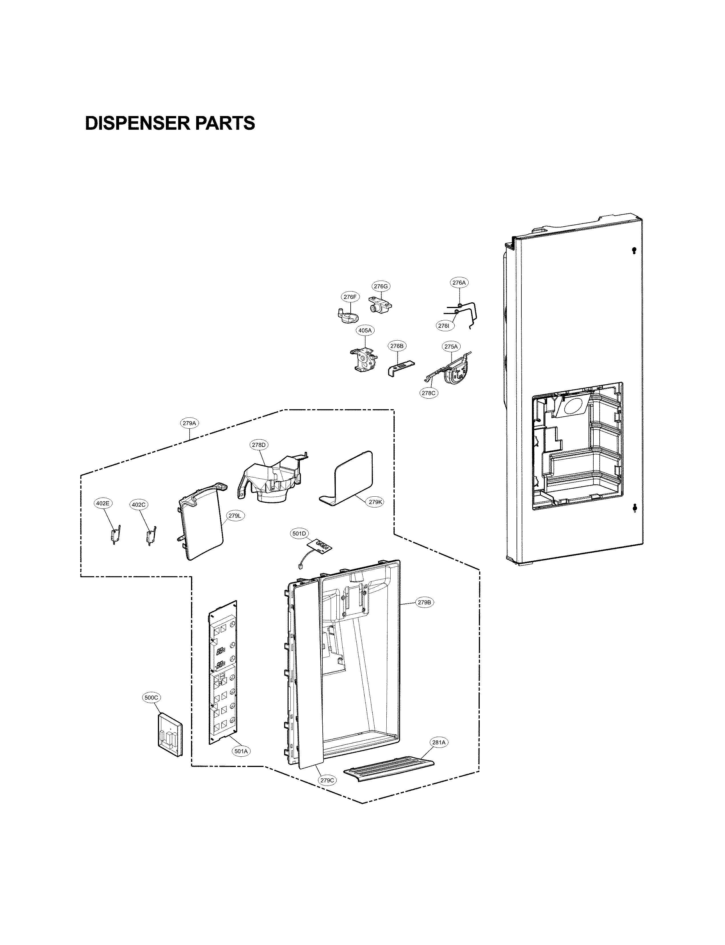 Lg model LFX31925ST/03 bottommount refrigerator genuine parts