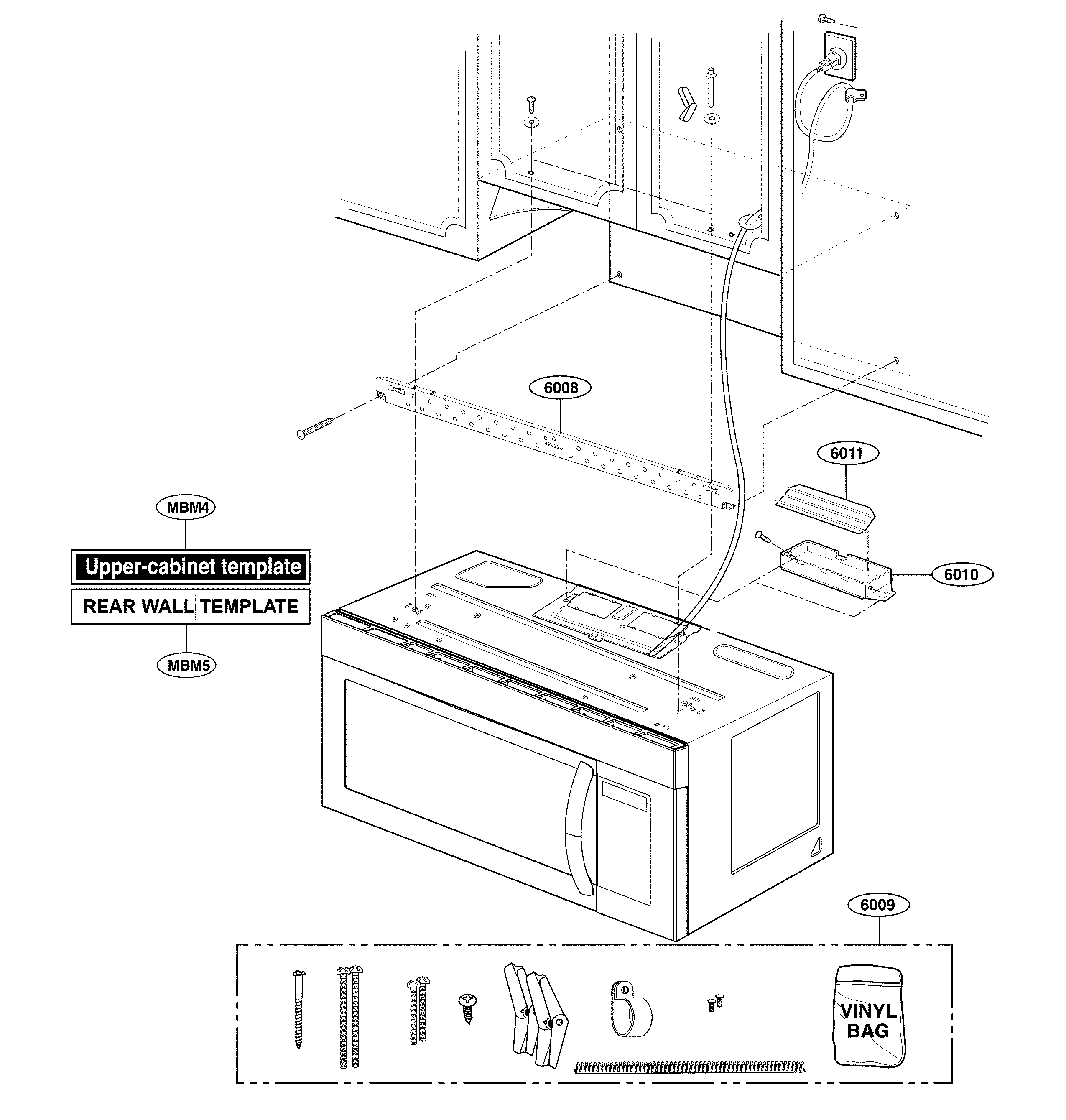 Lg model LMV1762ST/00 microwave/hood combo genuine parts