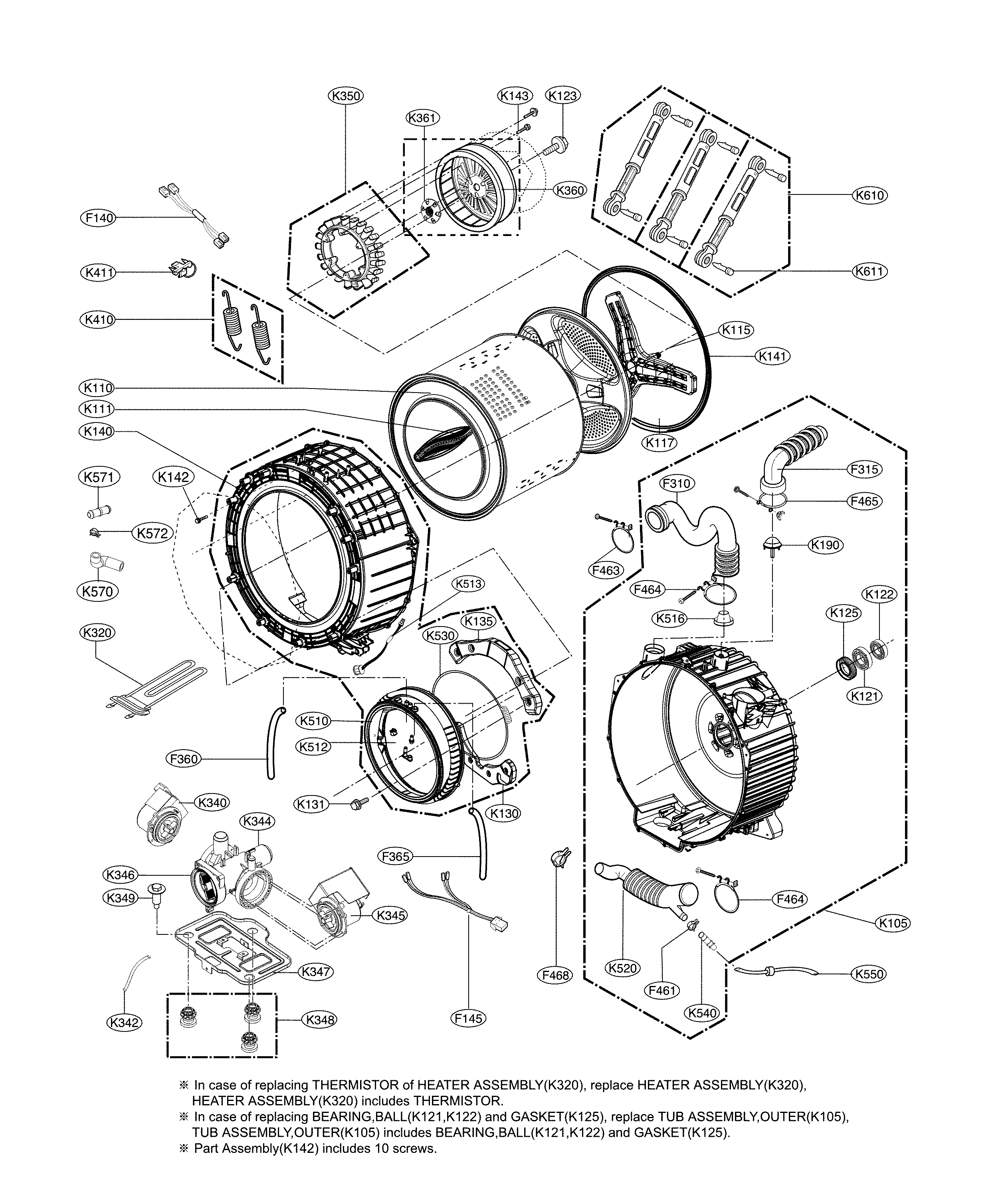 Lg model WM8100HWA residential washers genuine parts