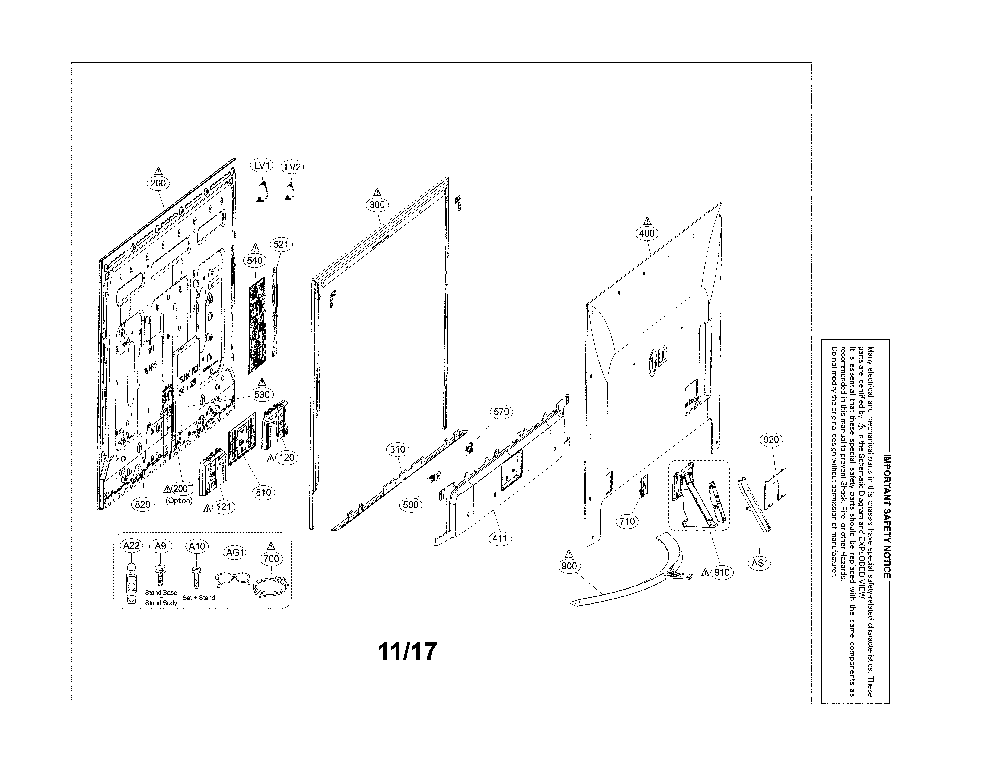 Lg model 75UH8500 lcd television genuine parts