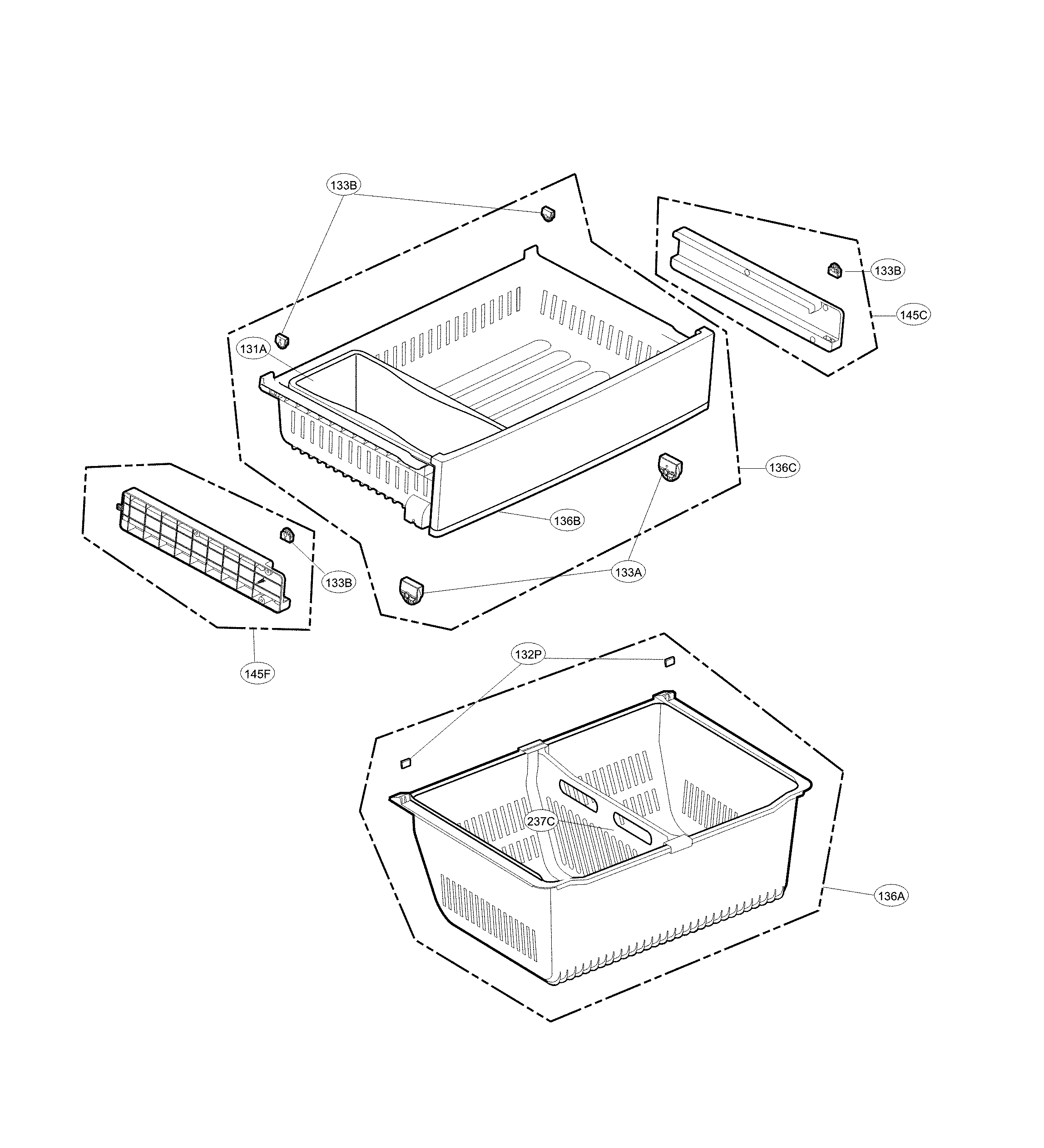 Kenmore model 79573102710 bottom-mount refrigerator genuine parts