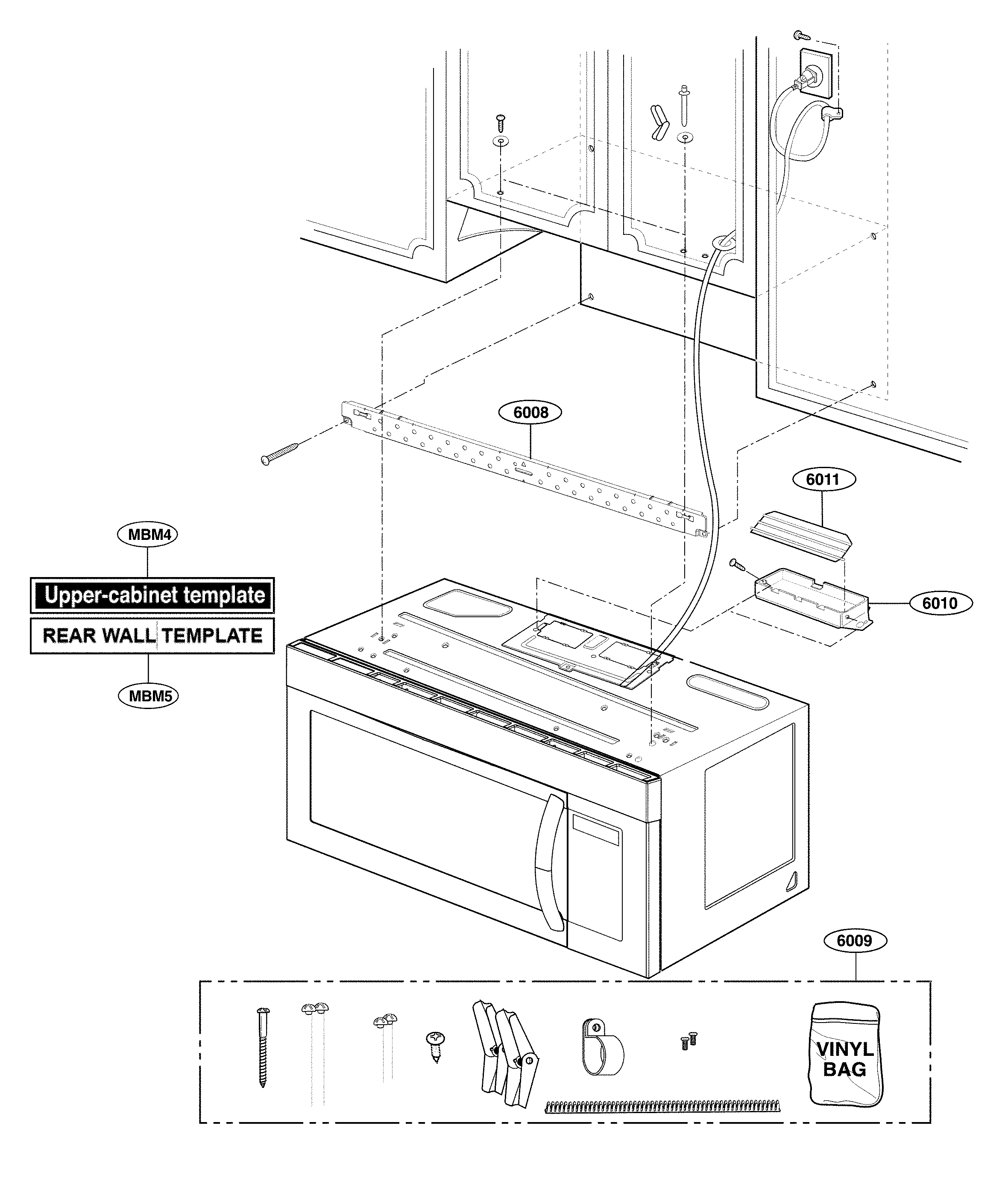 Lg model LMV1762ST/01 microwave/hood combo genuine parts