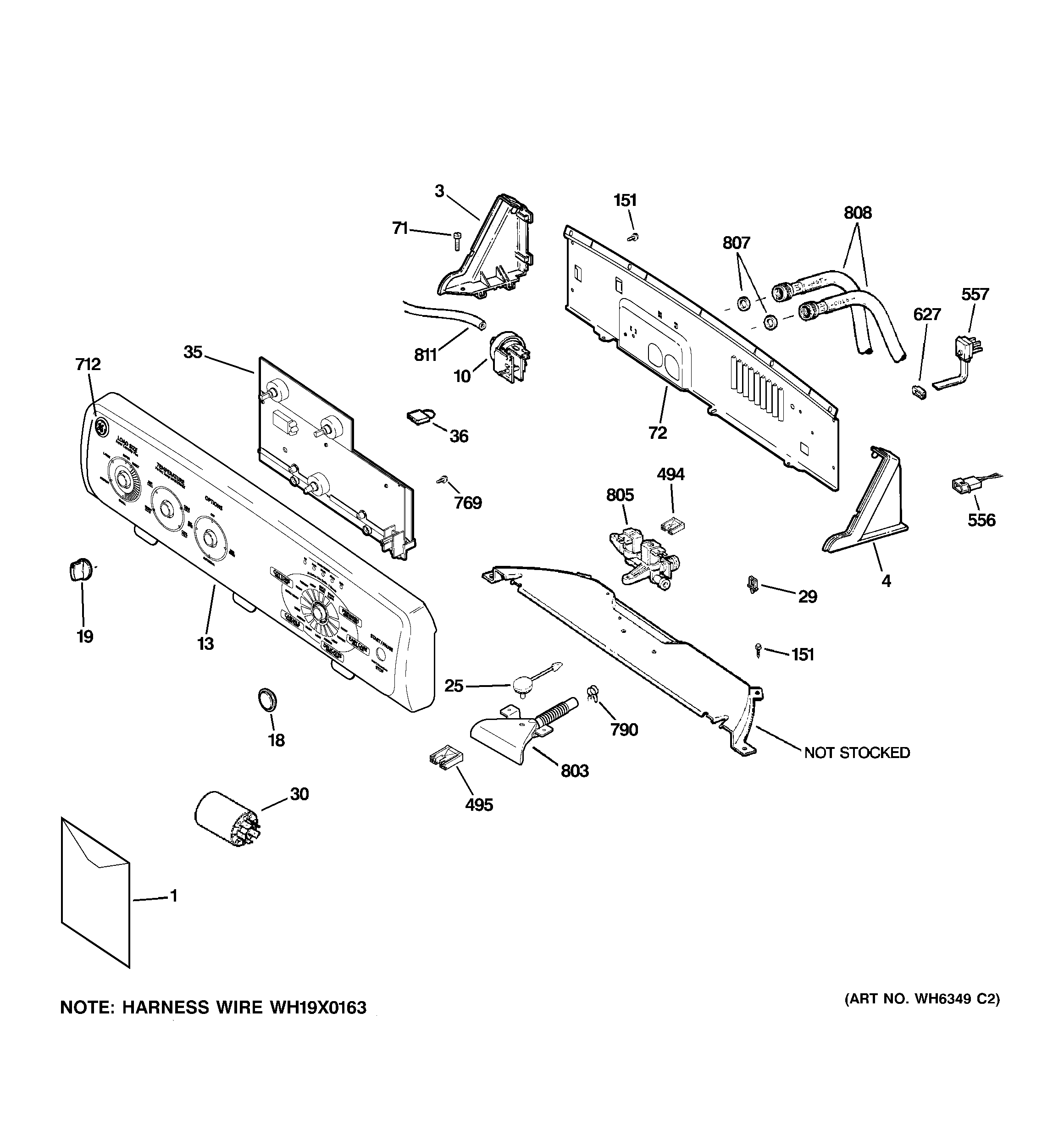 Ge model WLSE4000G0WW residential washers genuine parts