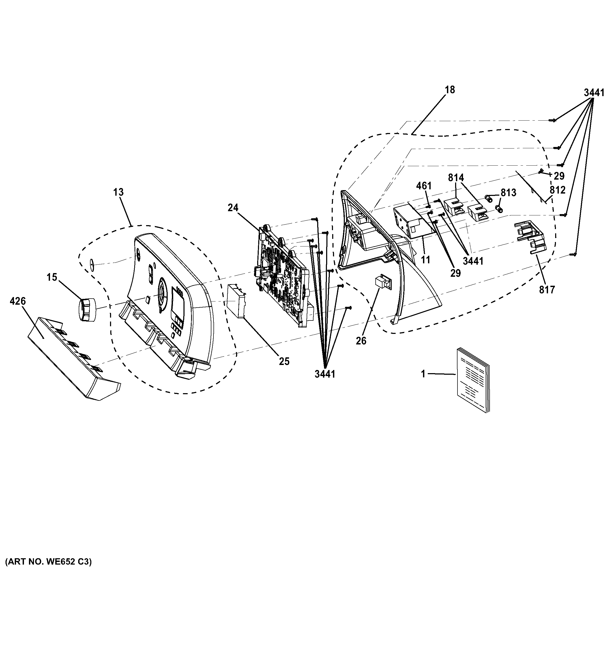 Ge model GHDS830GD0WS residential dryer genuine parts