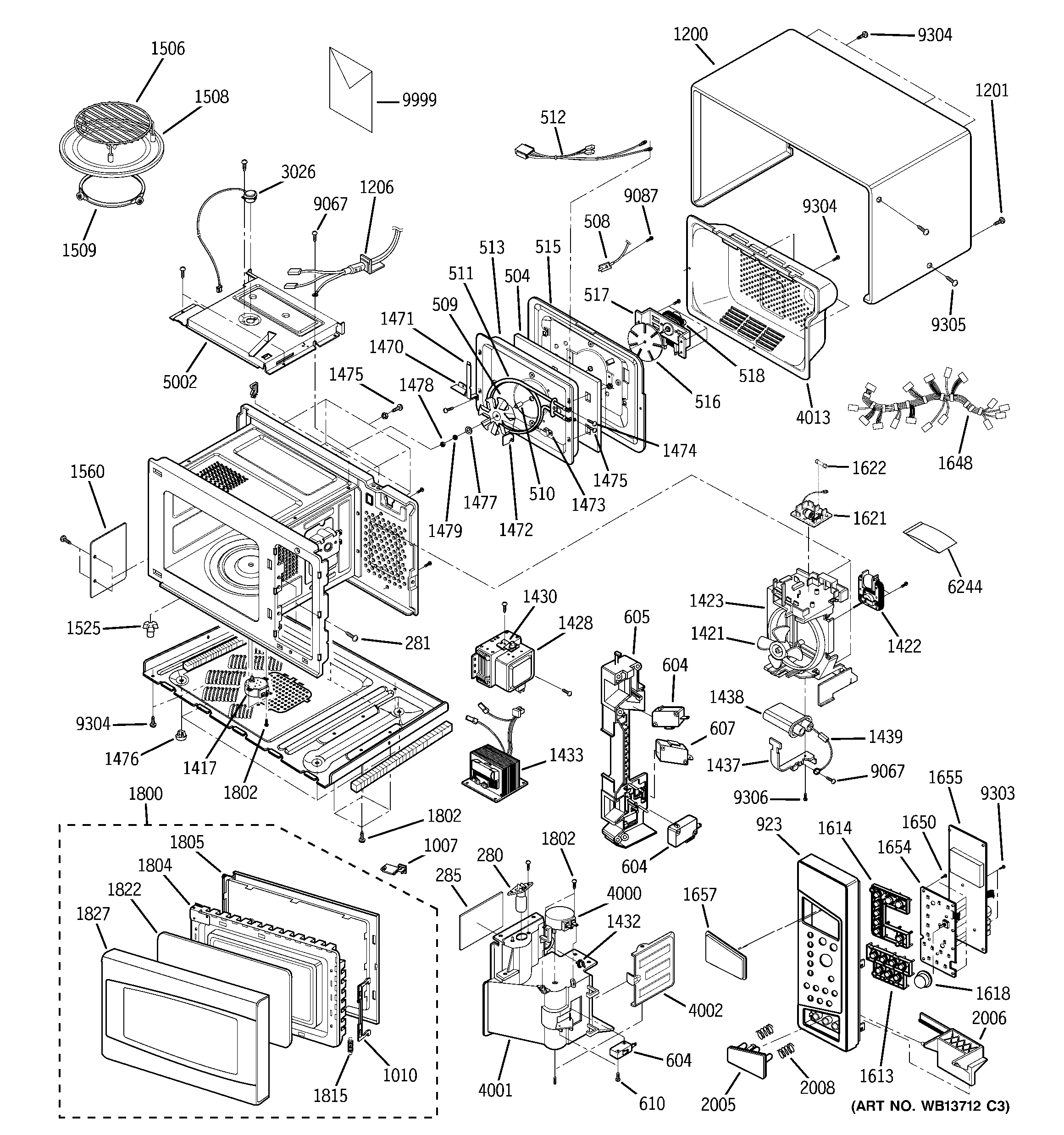 Ge Microwave Parts Model Peb1590sm2ss Sears Partsdirect Microwave