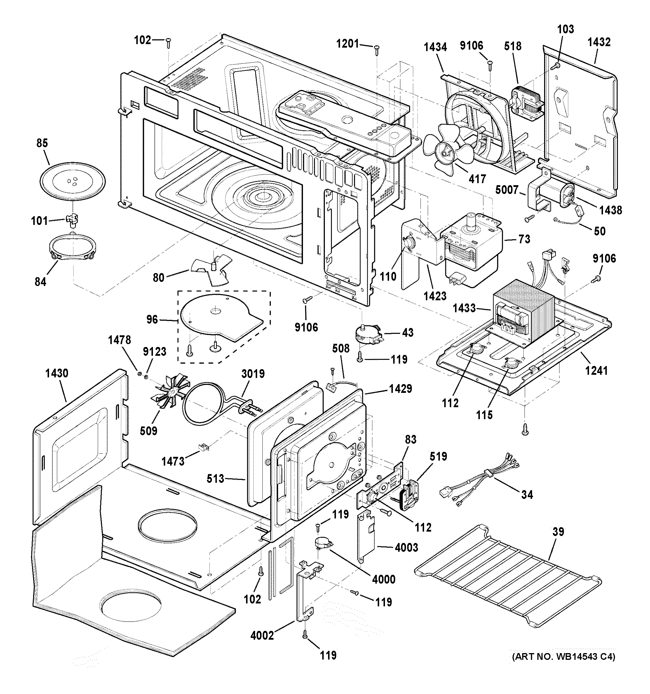 Ge model PVM9179DF1WW microwave/hood combo genuine parts
