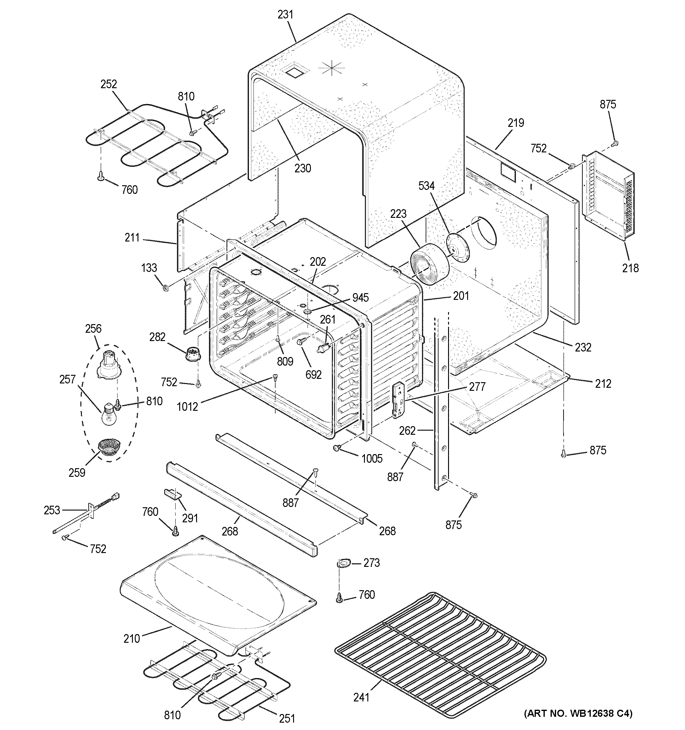Ge model JT952BF8BB builtin oven, electric genuine parts