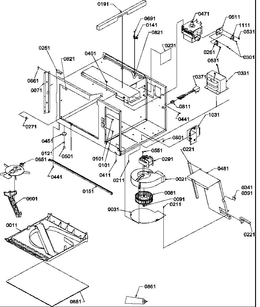 Amana Commercial Microwave Parts Model Rcs820lwp1140407m Sears Cabinet Y