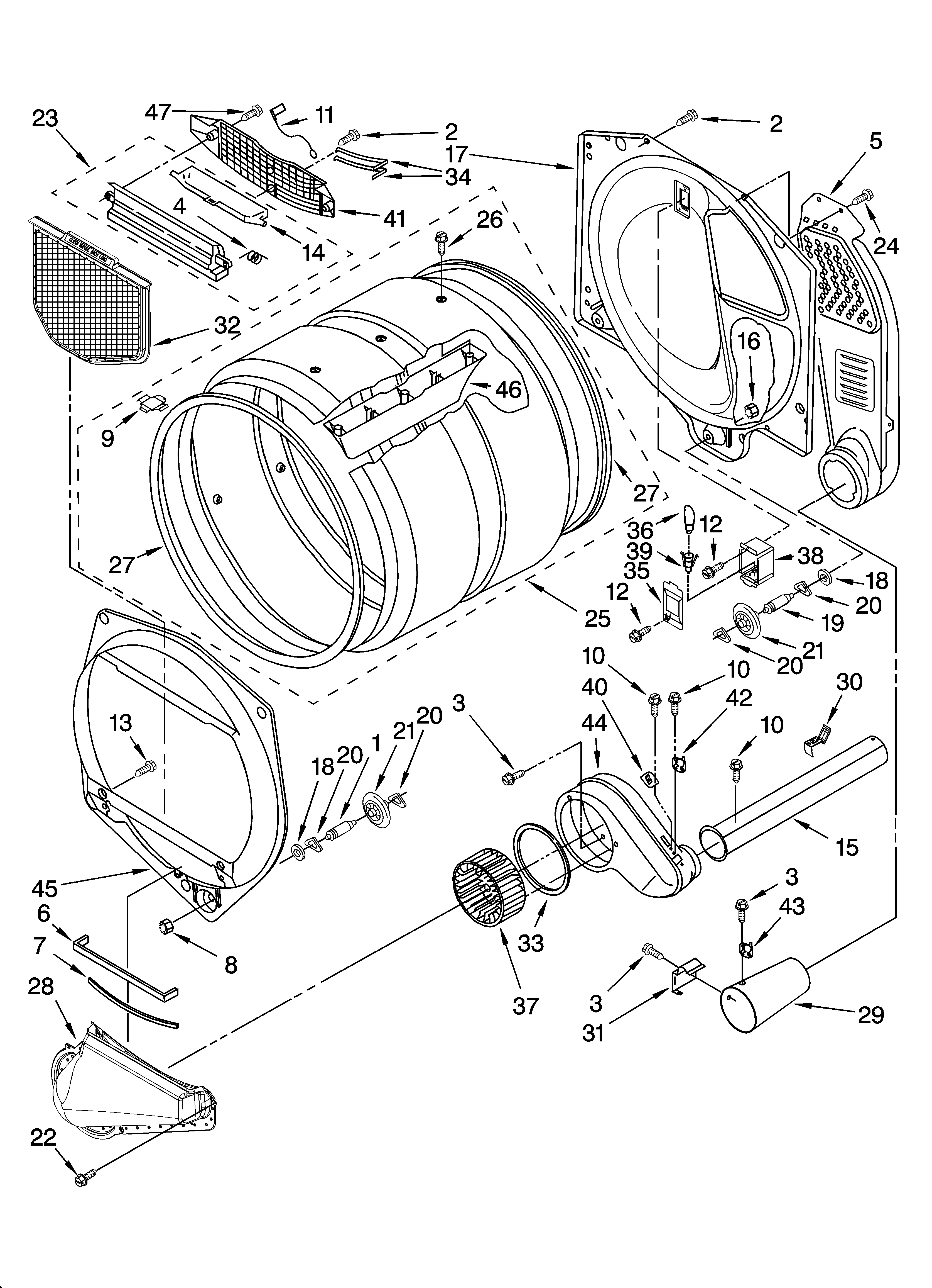 Kenmore model 11078832700 residential dryer genuine parts