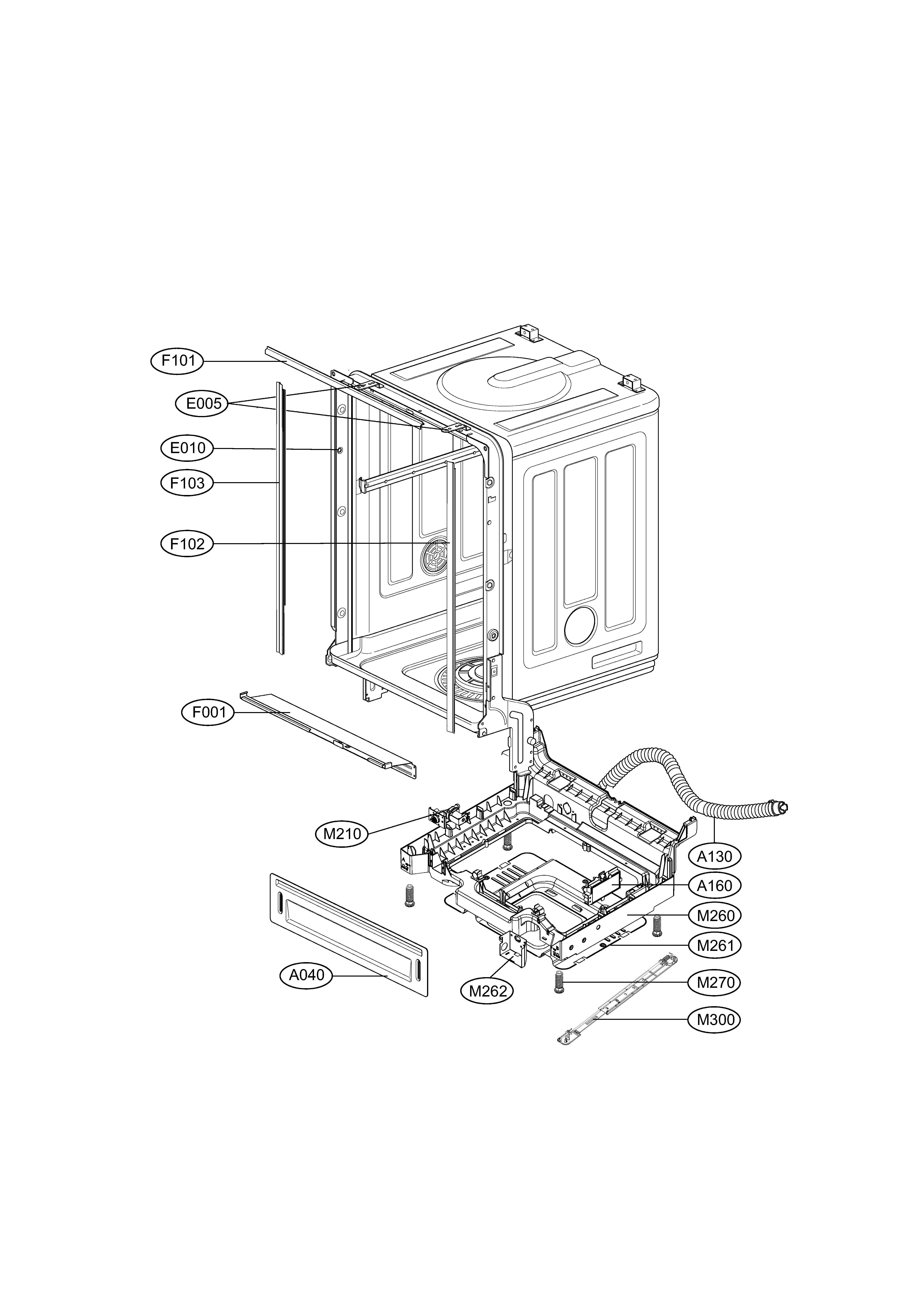 Lg model LDF6920WW dishwasher genuine parts