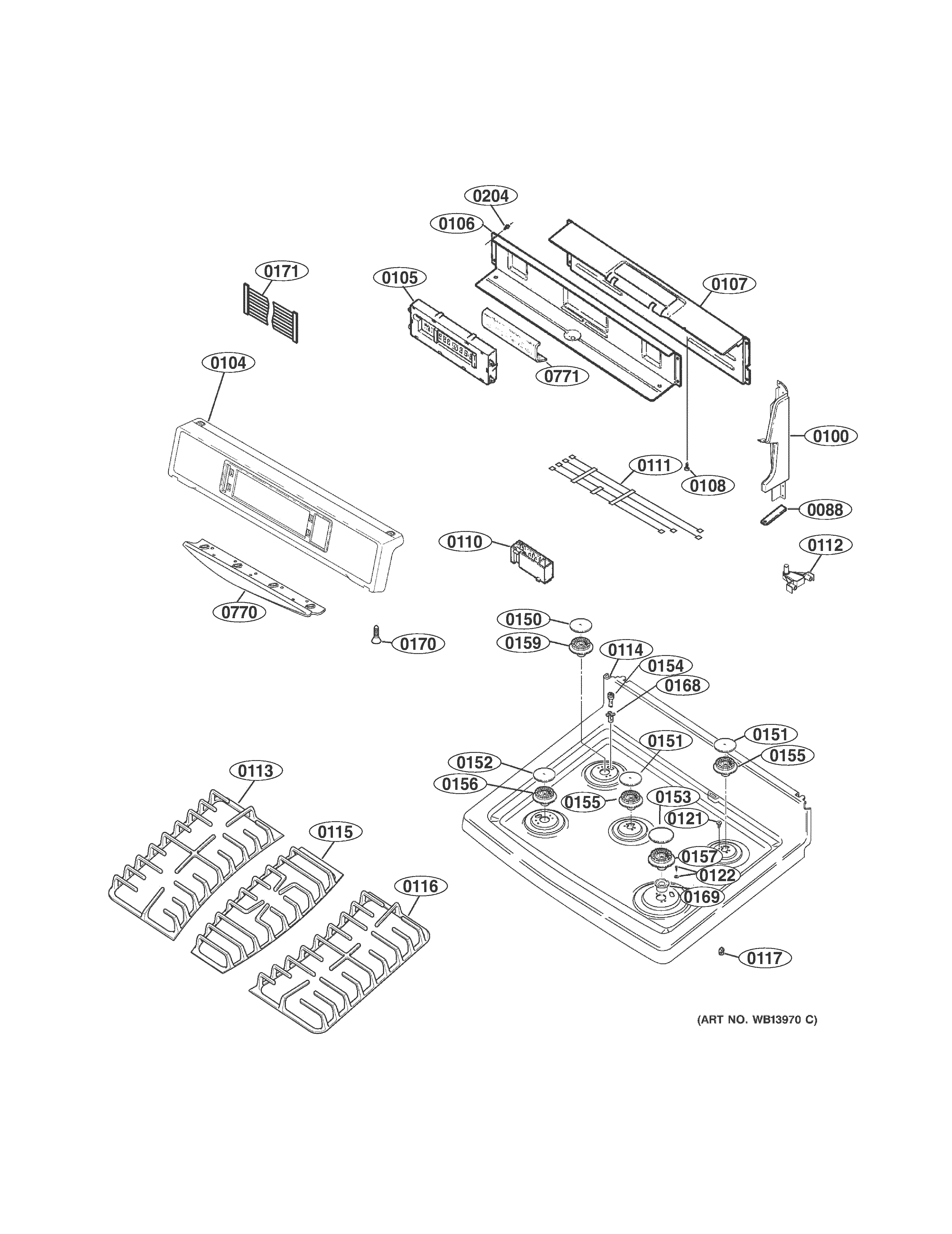 Lg Model Lrg30357st Free Standing Gas Genuine Parts