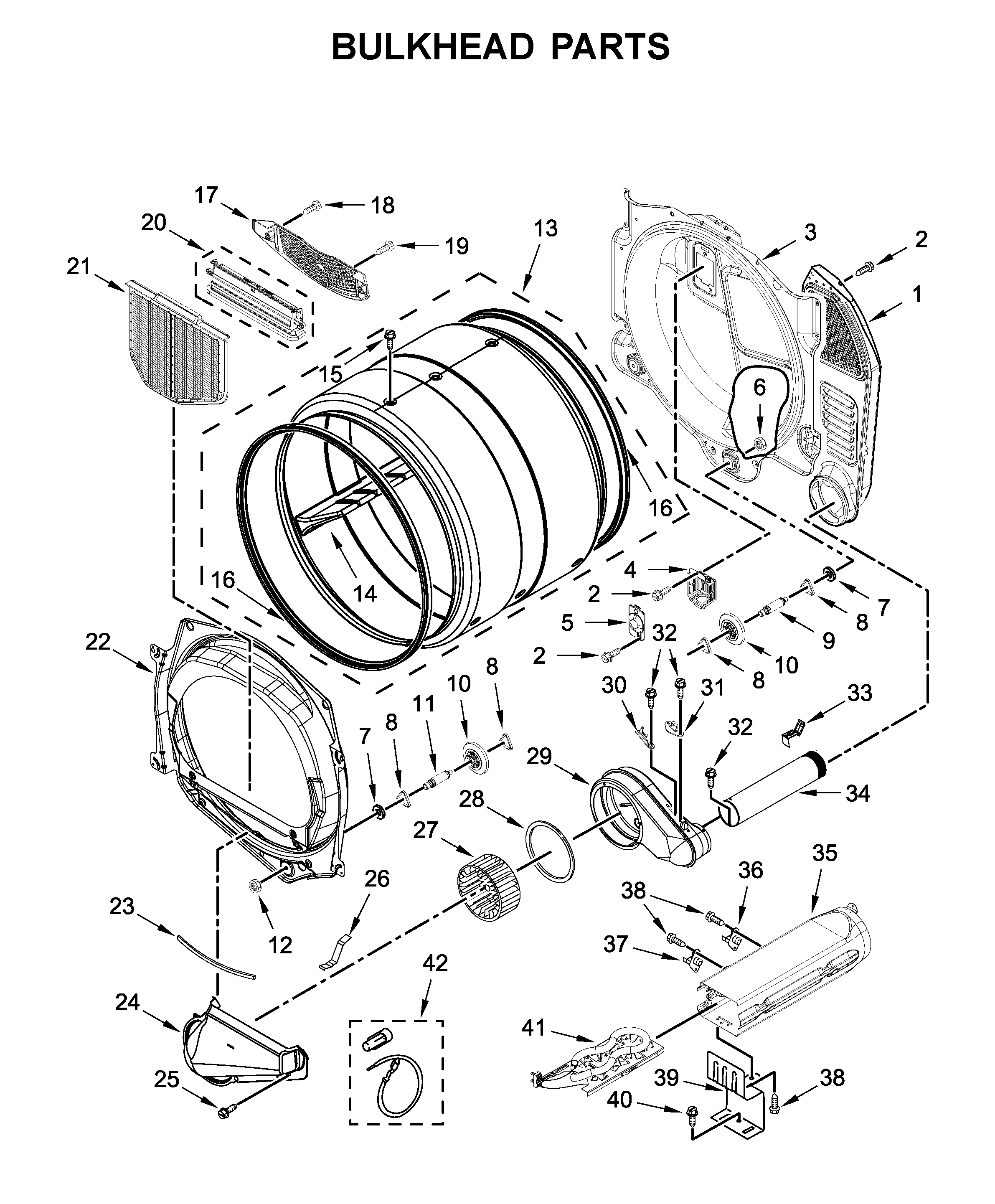 Kenmore model 11081932510 commercial dryer genuine parts