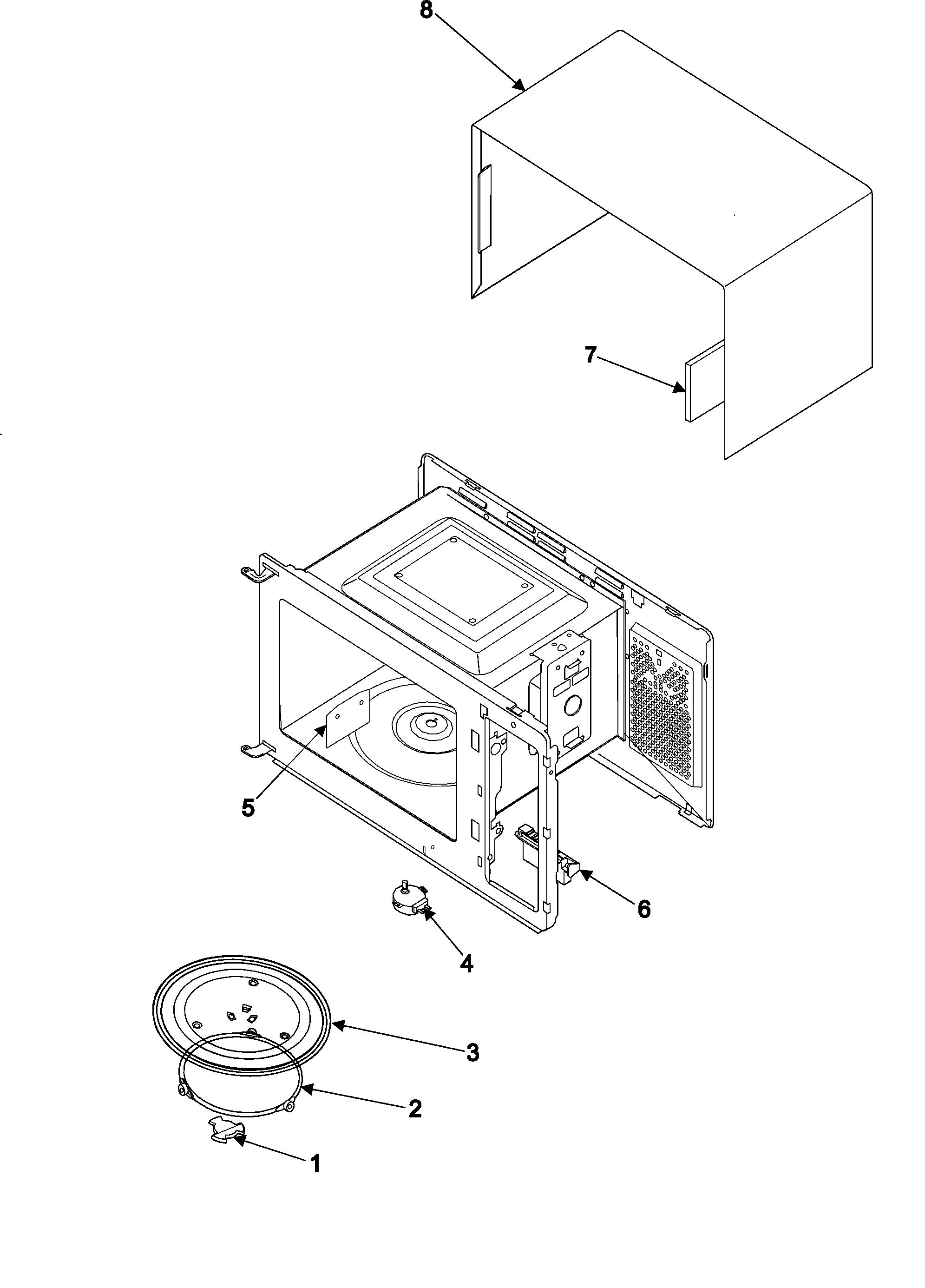 Samsung model MW5592W/XAA countertop microwave genuine parts