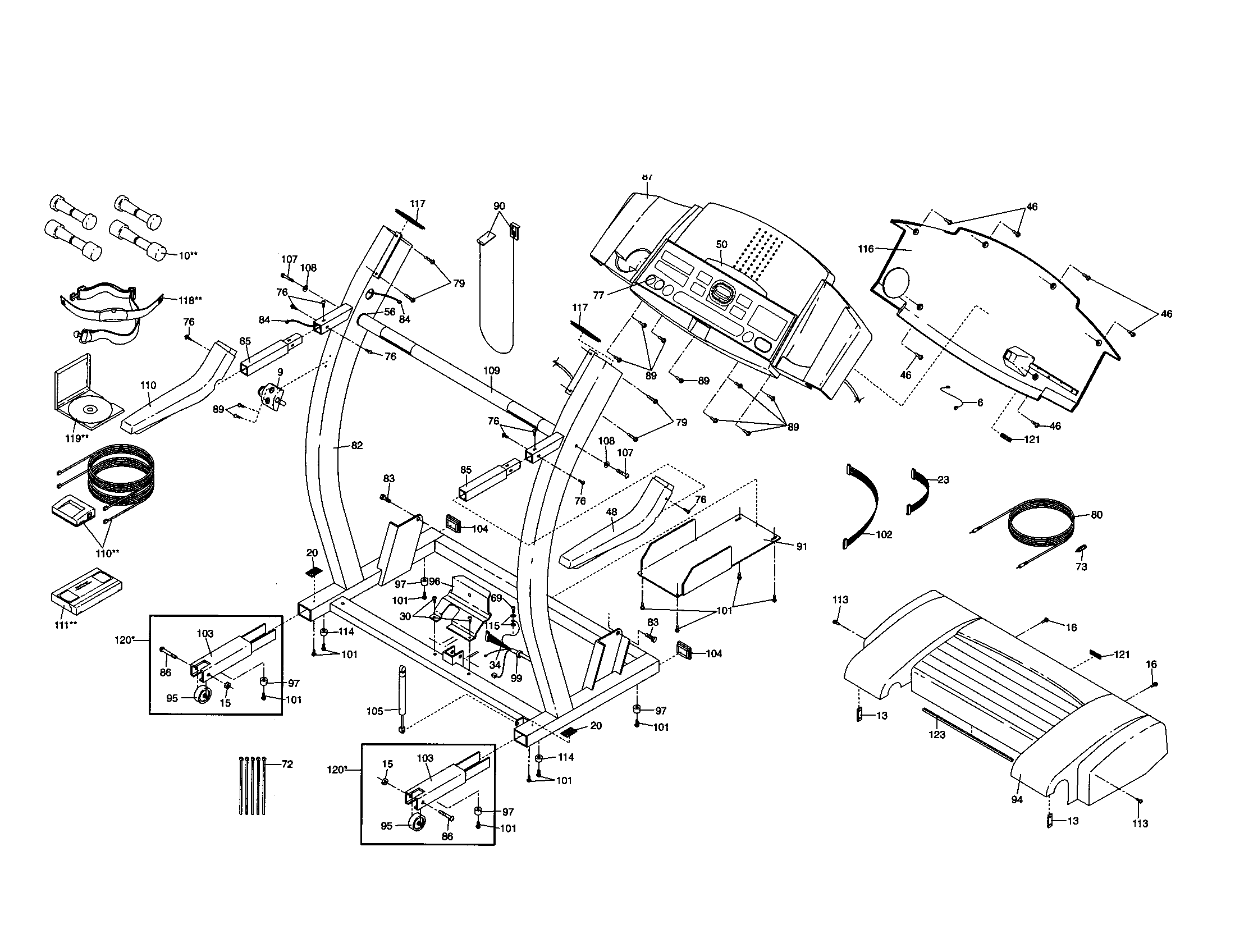 Proform Model 831299482 Treadmill Genuine Parts