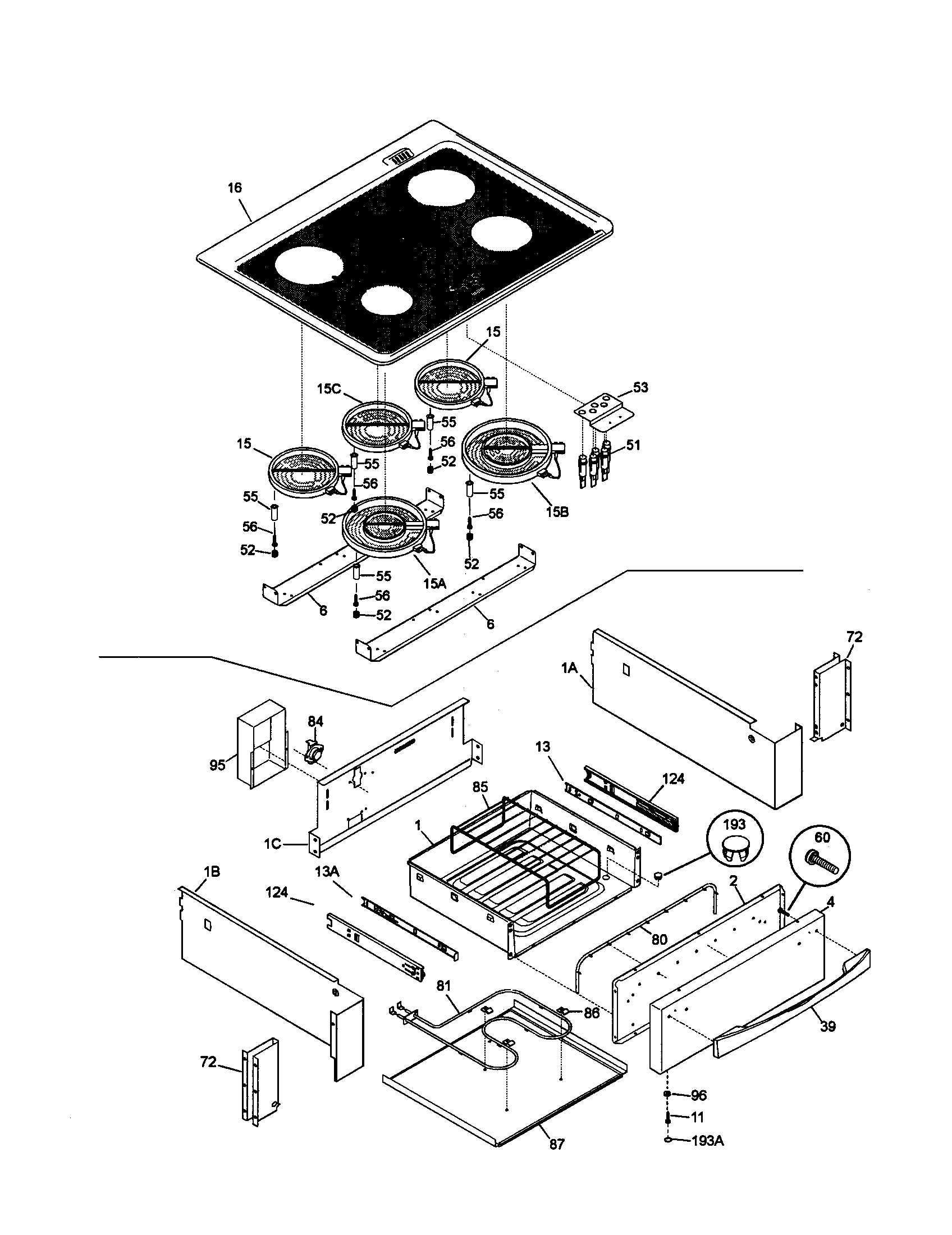 Kenmore model 970-445341 slide-in range, electric genuine ... wire stove schematic diagram 