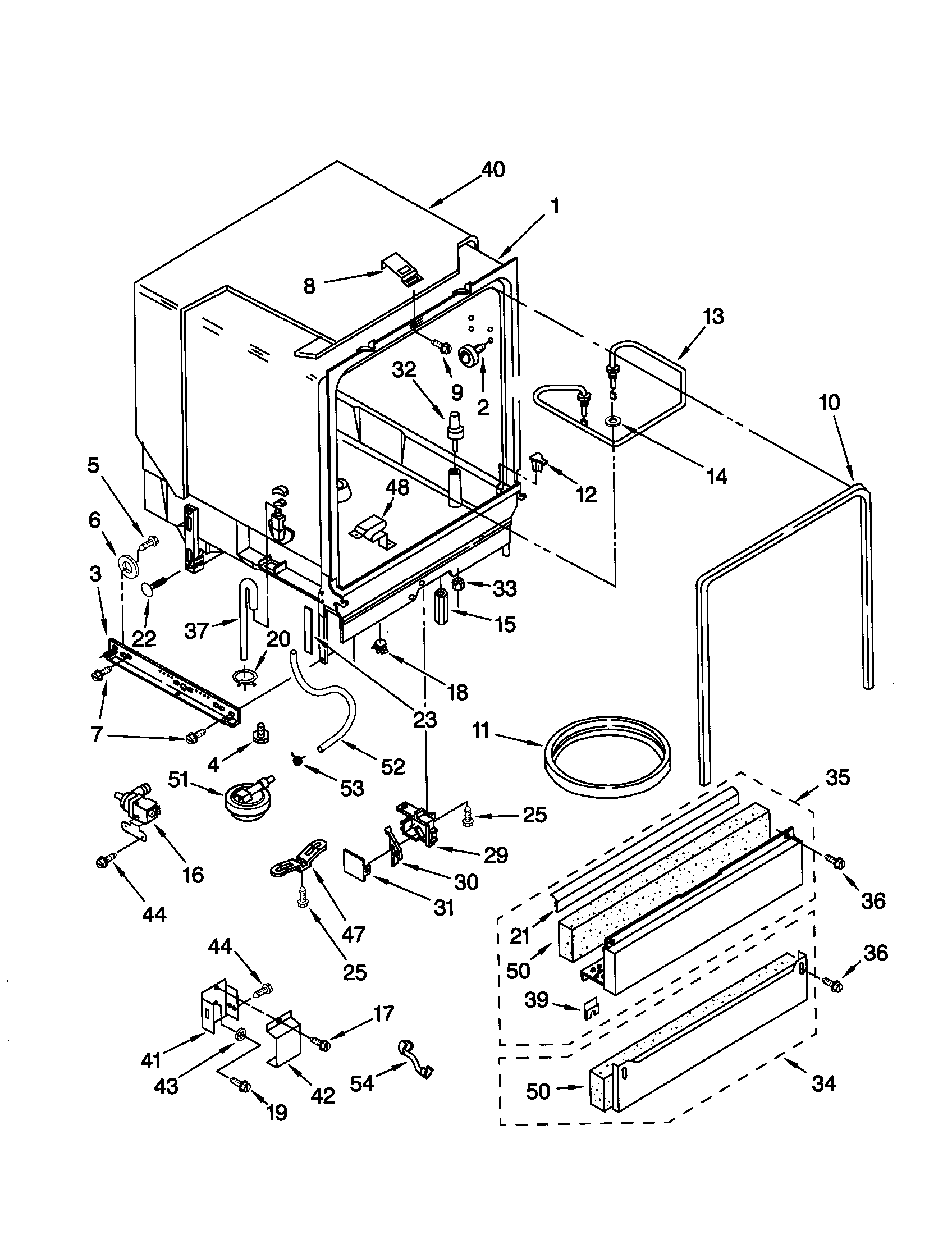 Kenmore Ultra Wash Dishwasher Parts Diagram