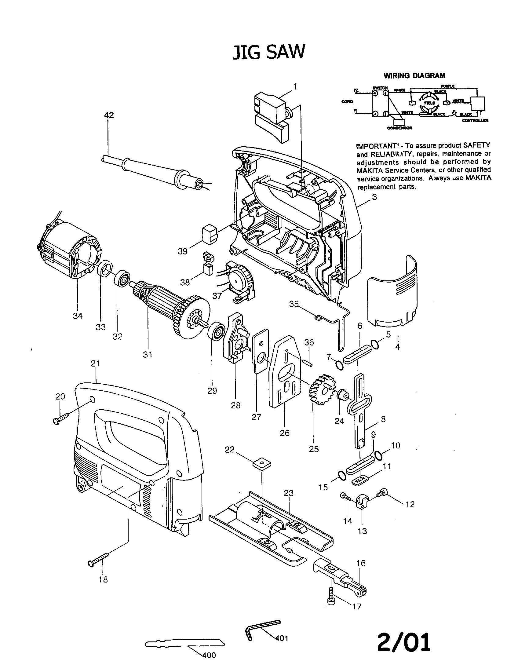 Makita 4329 схема запчастей