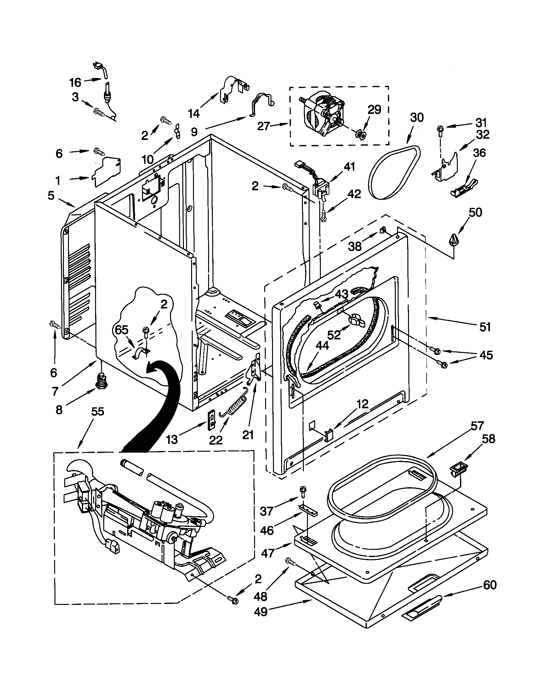 Kenmore model 11072722100 residential dryer genuine parts