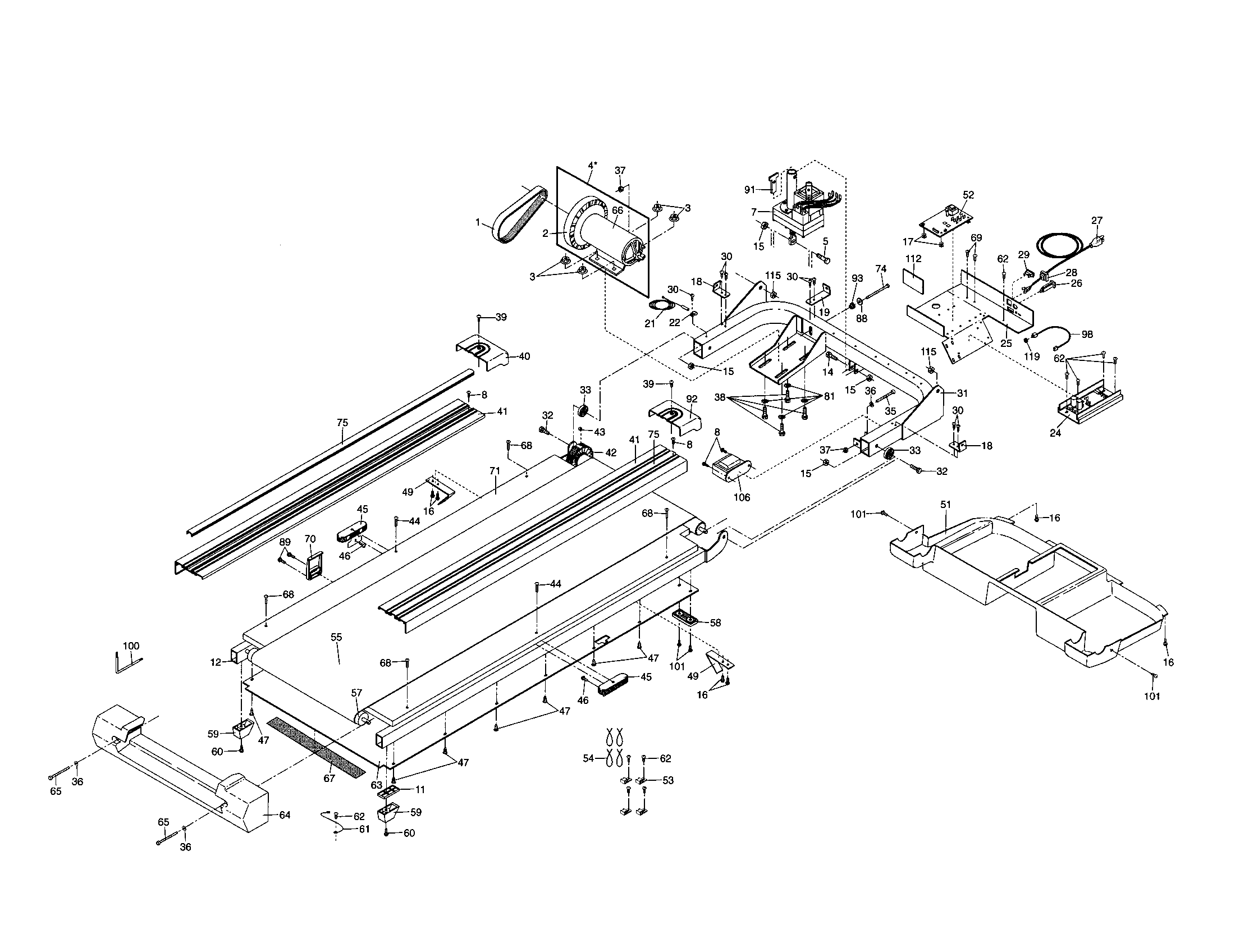 Proform Model 831299560 Treadmill Genuine Parts