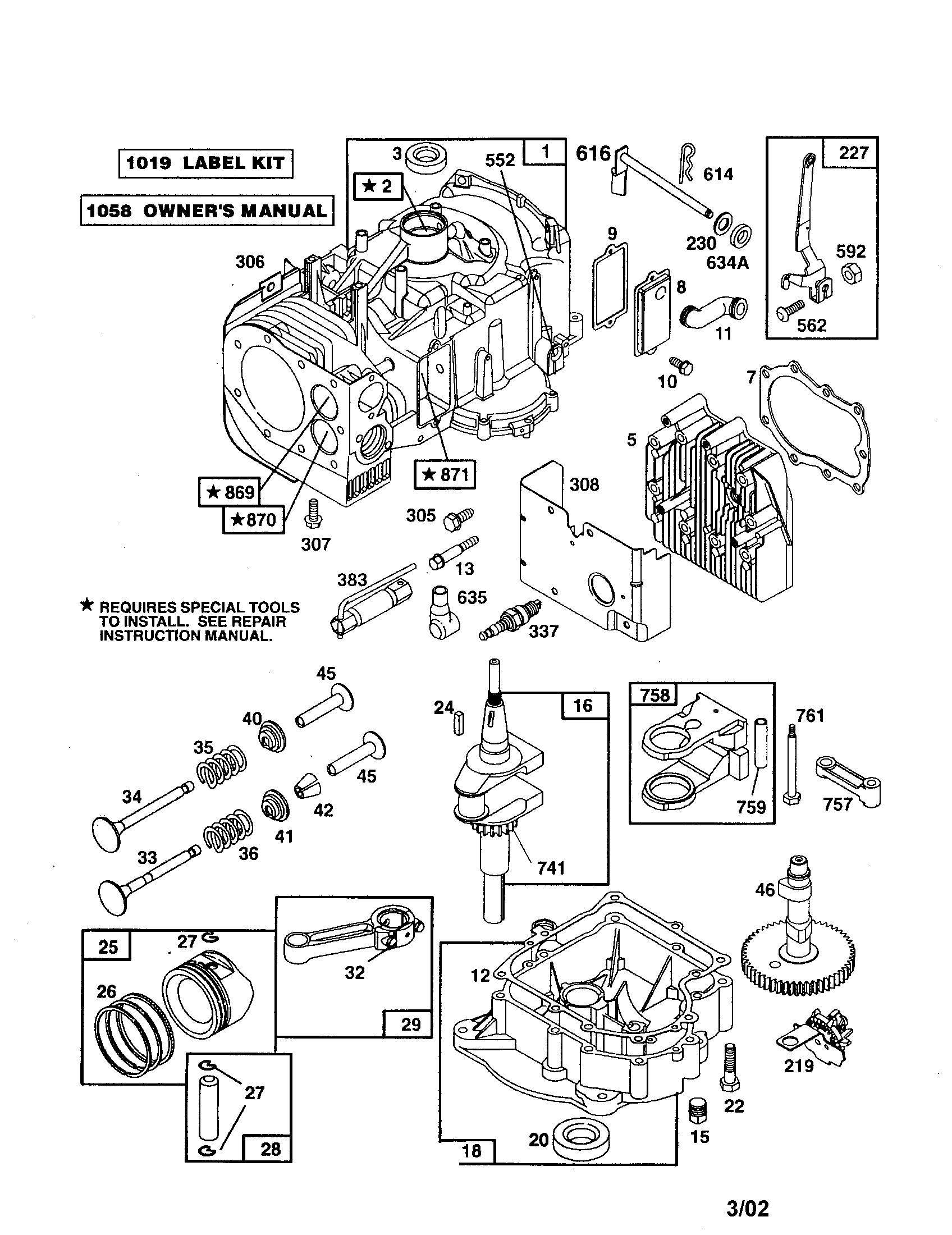 Briggs stratton схема двигателя