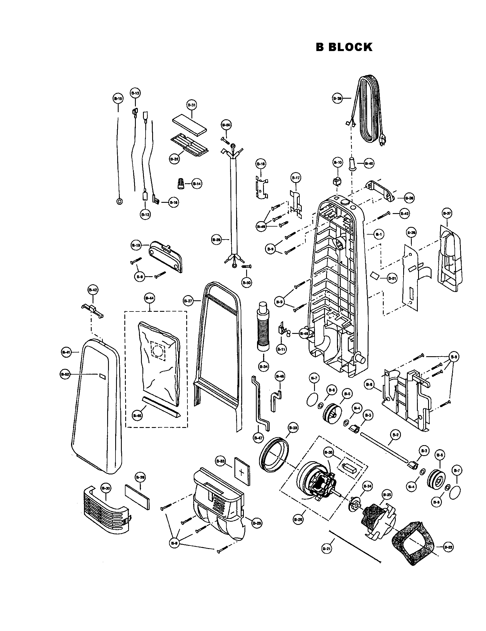 Panasonic model MC9901 vacuum, upright genuine parts