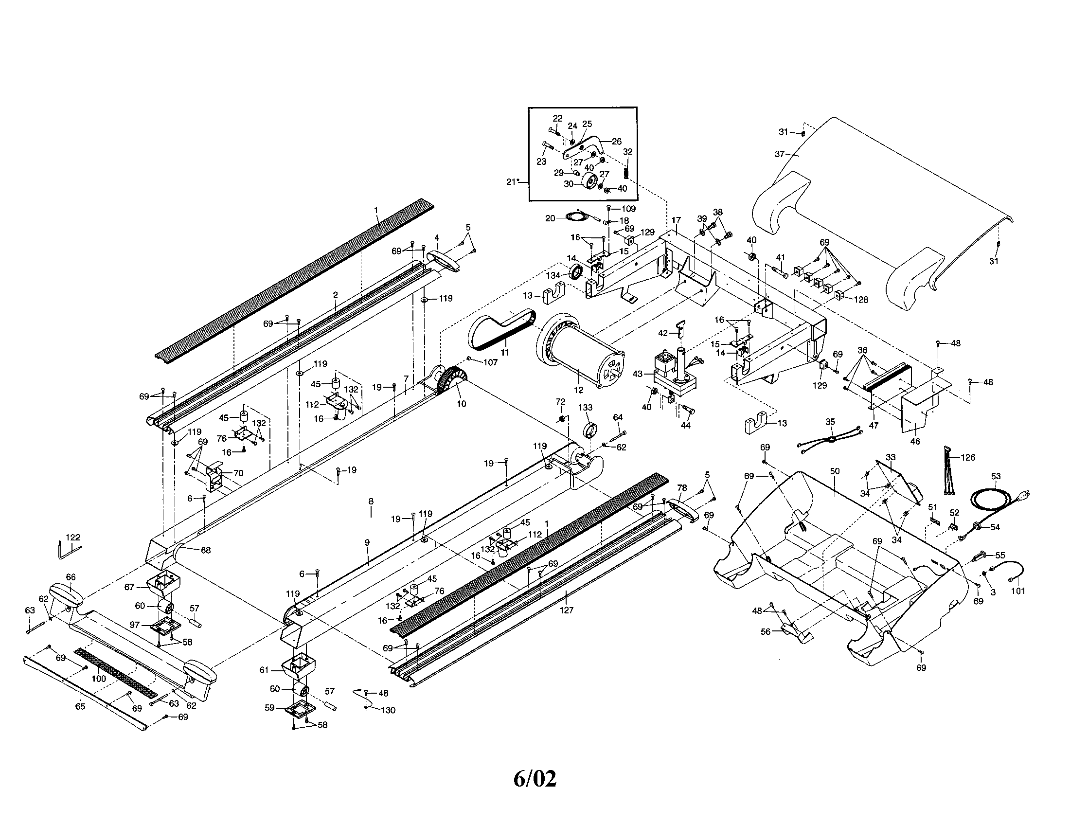 Nordictrack model 831298025 treadmill genuine parts