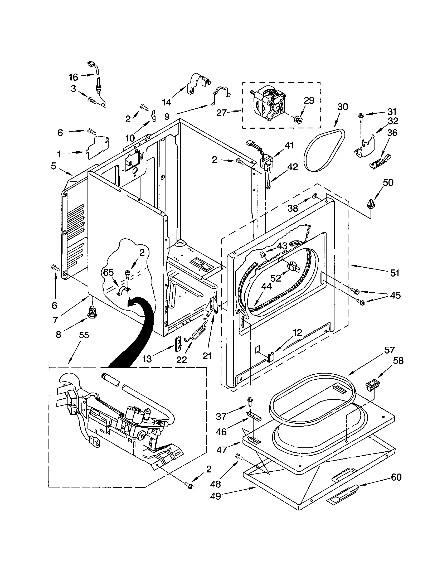 Kenmore Model 11072822101 Residential Dryer Genuine Parts