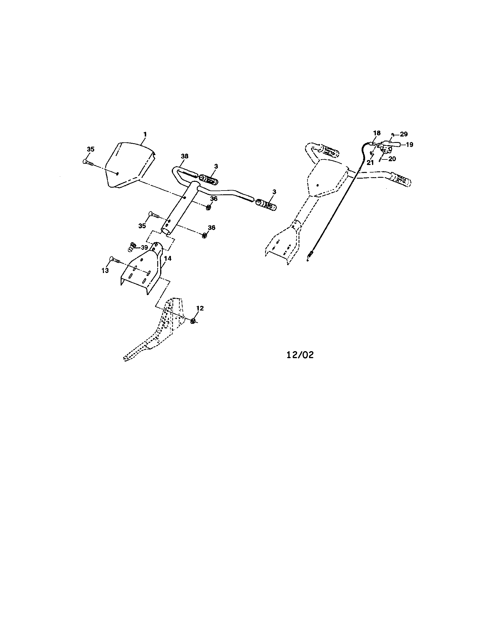 Craftsman Model 917291480 Front Tine Gas Tiller Genuine Parts Handles