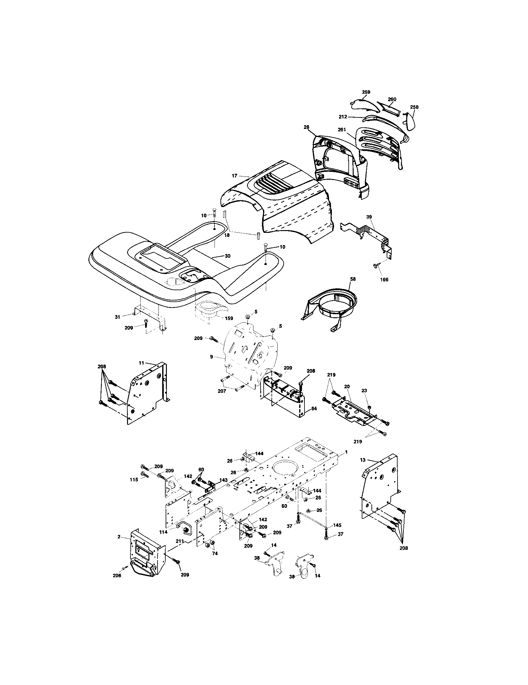 Craftsman model 917272930 lawn, tractor genuine parts