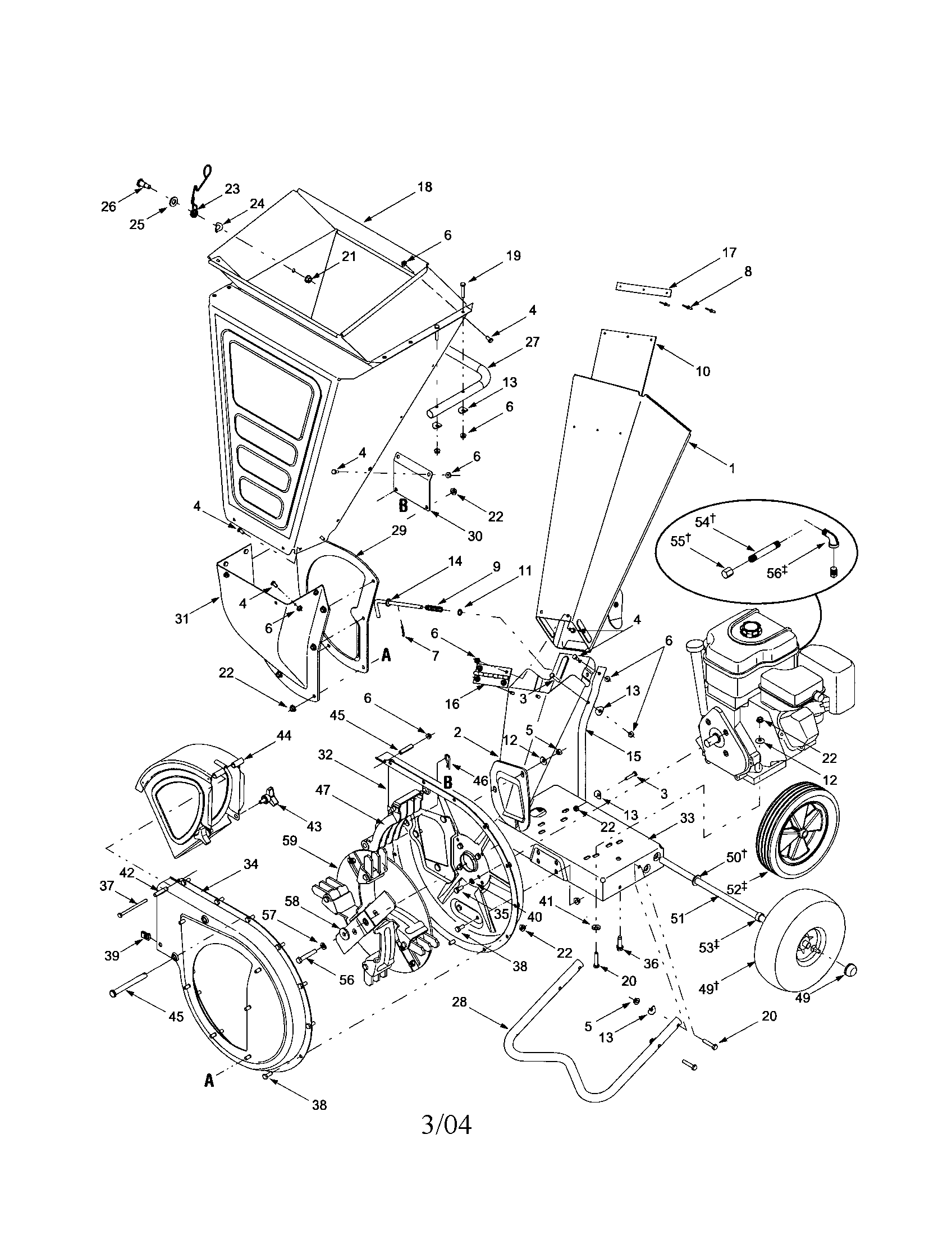 Troybilt Model 24a 424g063 Chipper Shredder Vacuum Gas Genuine Parts No Parts Found Upper Chipper