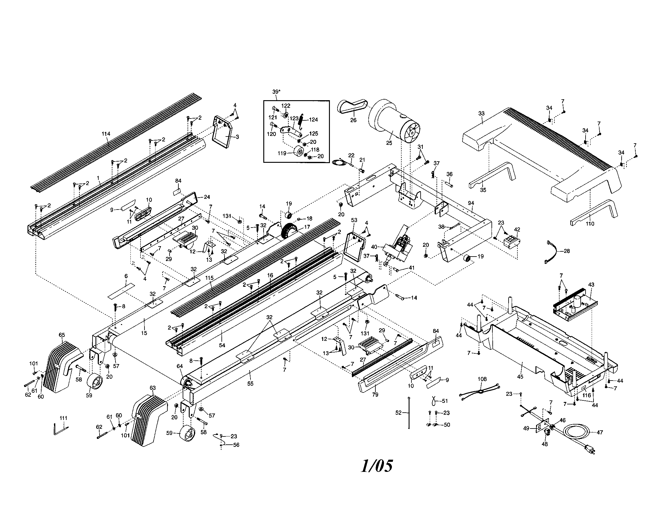 Nordictrack model 831295090 treadmill genuine parts