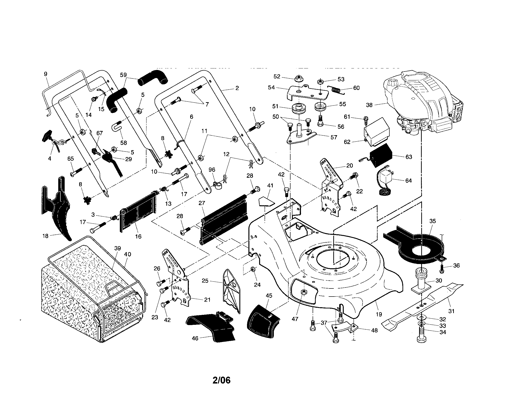 Craftsman model 917375840 walk behind lawnmower, gas genuine parts