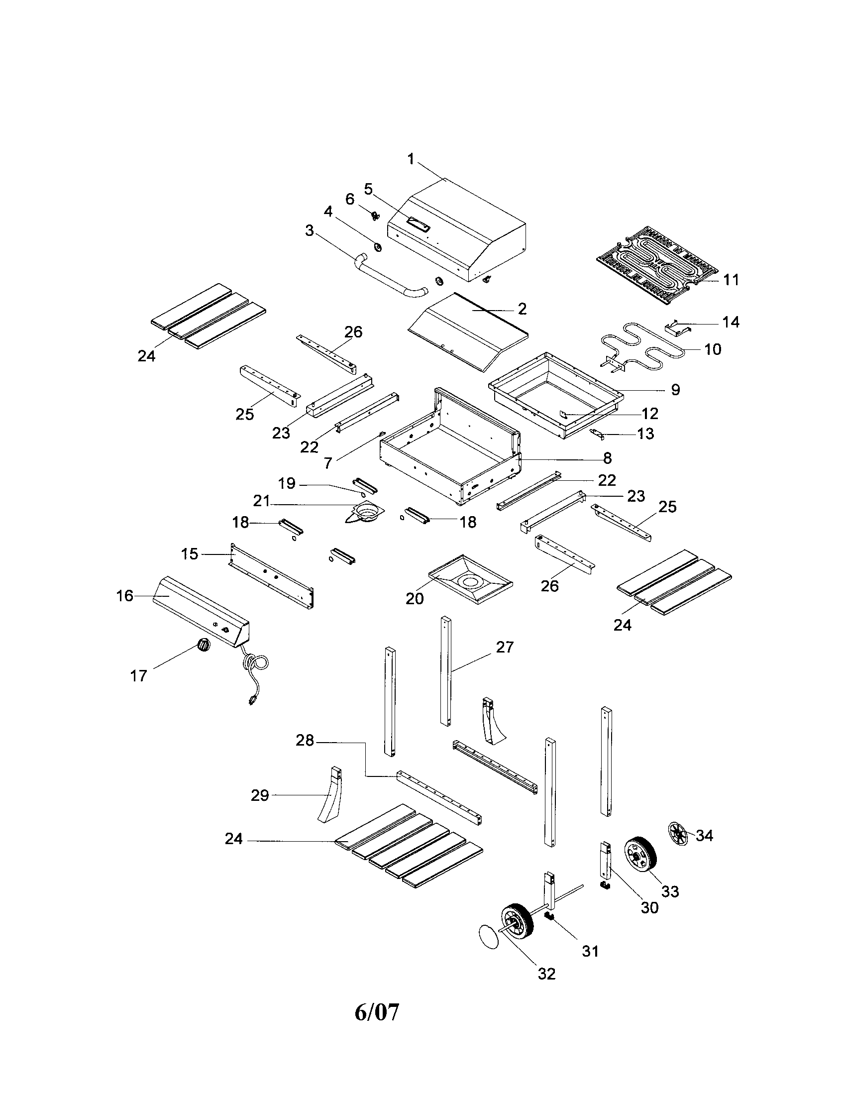 Kenmore model 141152831 grill, electric genuine parts